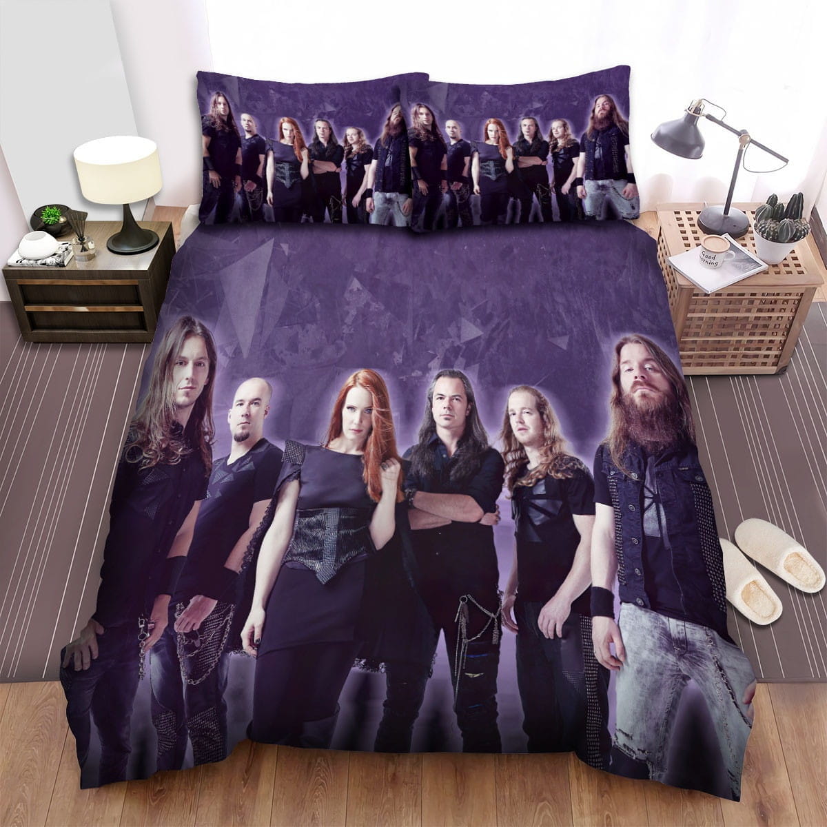 Epica Violet Background Decorative Bedding Sets with Duvet Cover, Flatsheet, Pillowcases