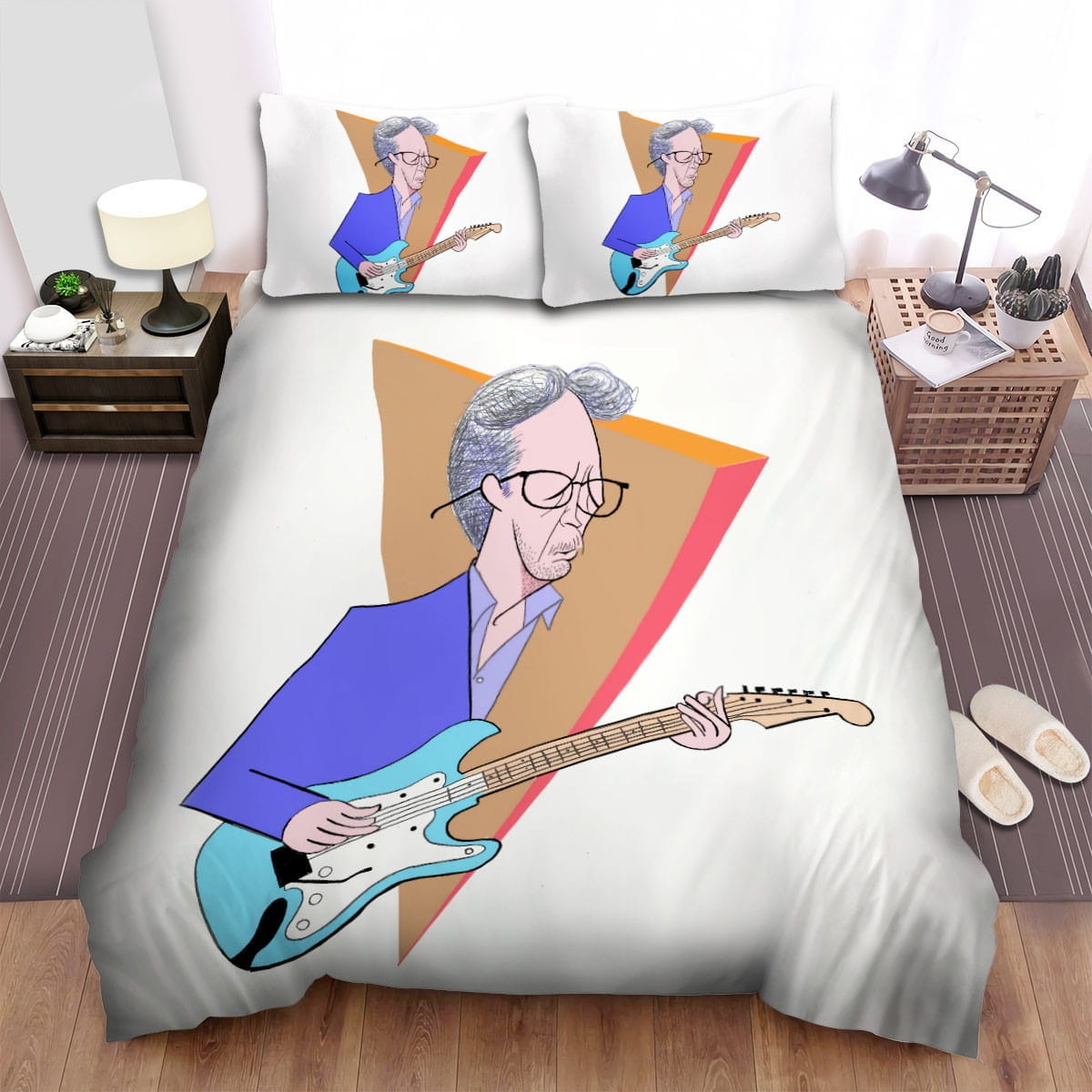 Eric Clapton Simple Art Bedding Sets Duvet Cover, Flatsheet, Pillowcases Perfect Gift For Fans