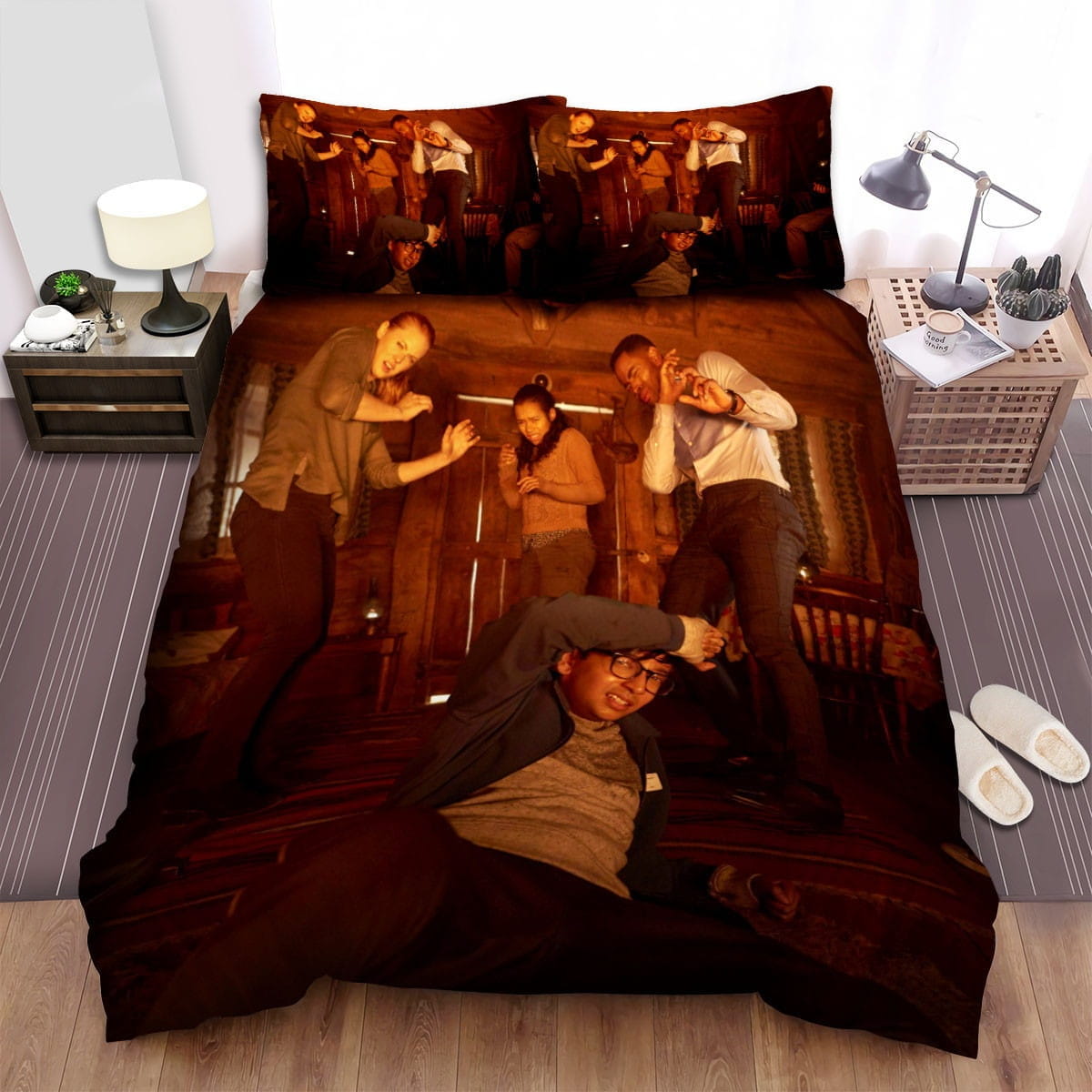 Escape Room (I) Fire Decorative Bedding Sets with Duvet Cover, Flatsheet, Pillowcases