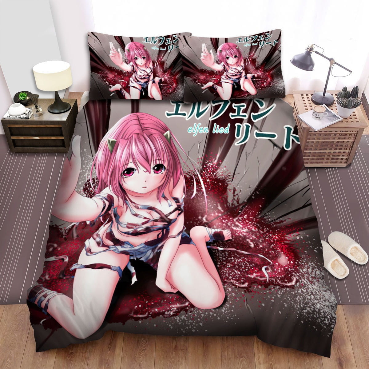 Erufen Rito Elfen Lied Bedding Sets Duvet Cover, Flatsheet, Pillowcase For Your Lover