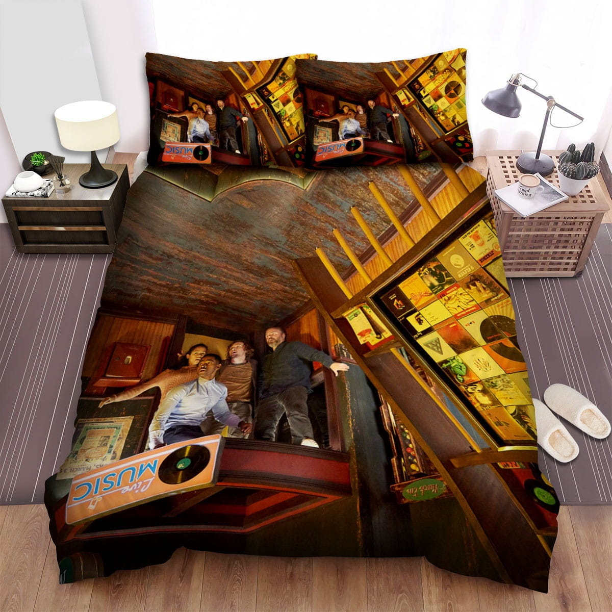 Escape Room (I) Crowded Bedding Sets, Flatsheet Gift For Christmas, Thanksgiving, Halloween