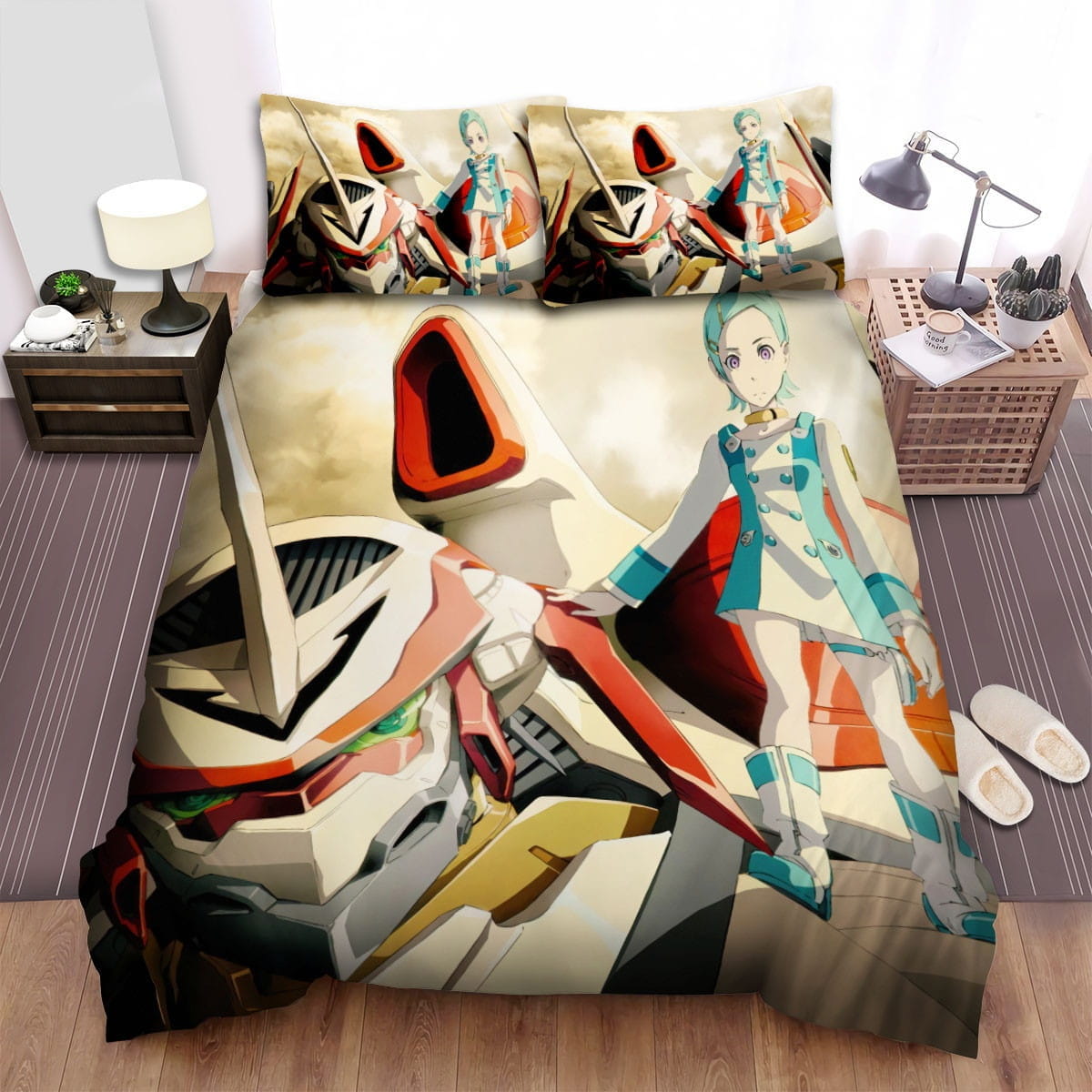 Eureka Seven Eureka Robot Decorative Bedding Sets with Duvet Cover, Flatsheet, Pillowcases