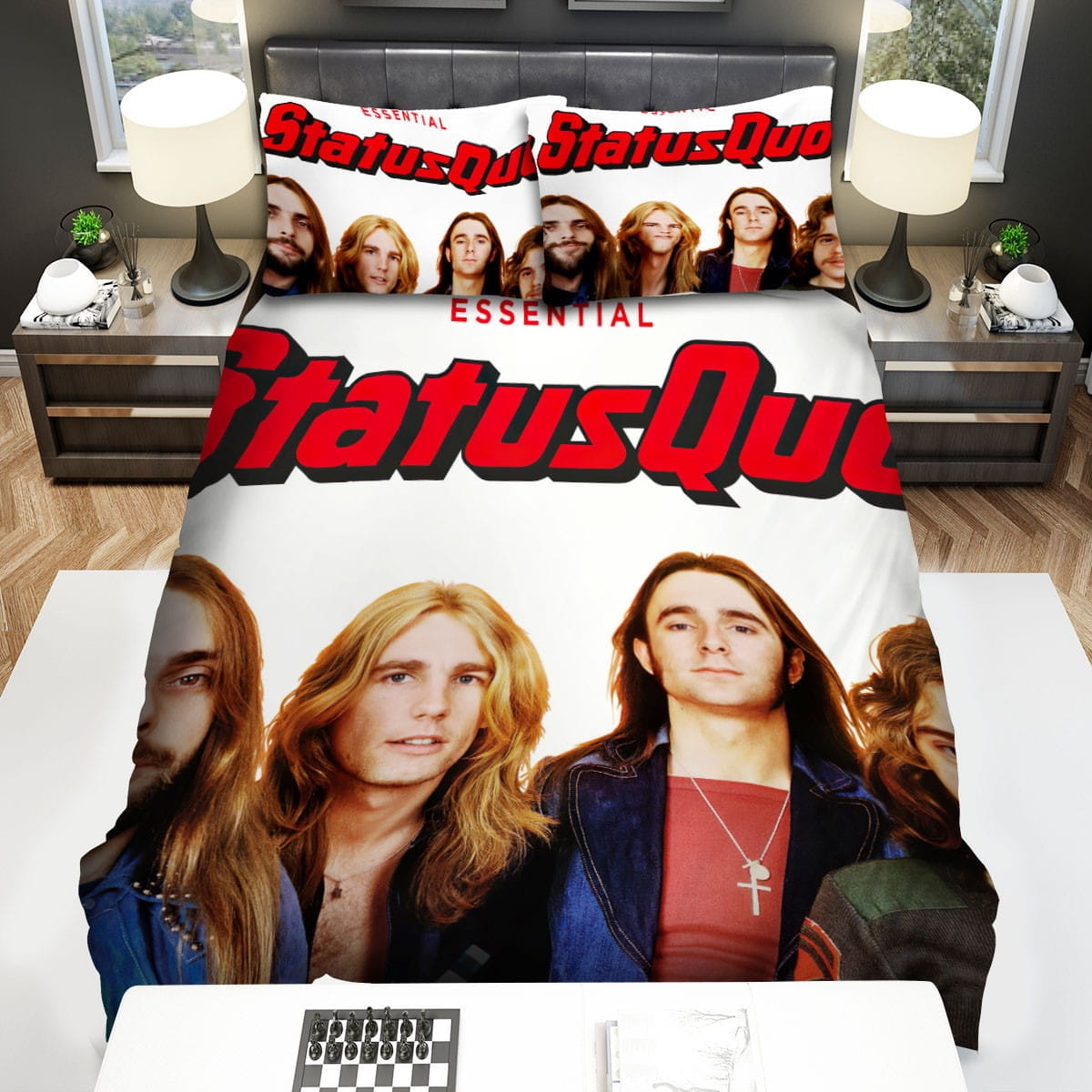 Essential Status Quo Band Bedding Sets, Flatsheet Gift For Christmas, Thanksgiving, Halloween