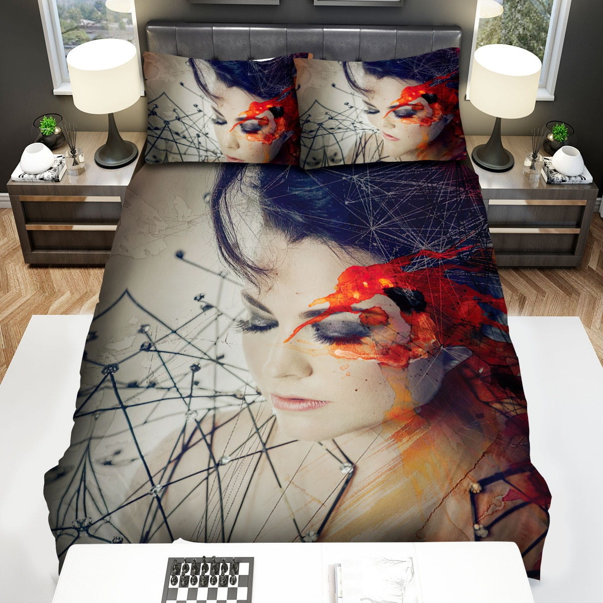 Evanescence Amy Lee Decorative Bedding Sets with Duvet Cover, Flatsheet, Pillowcases