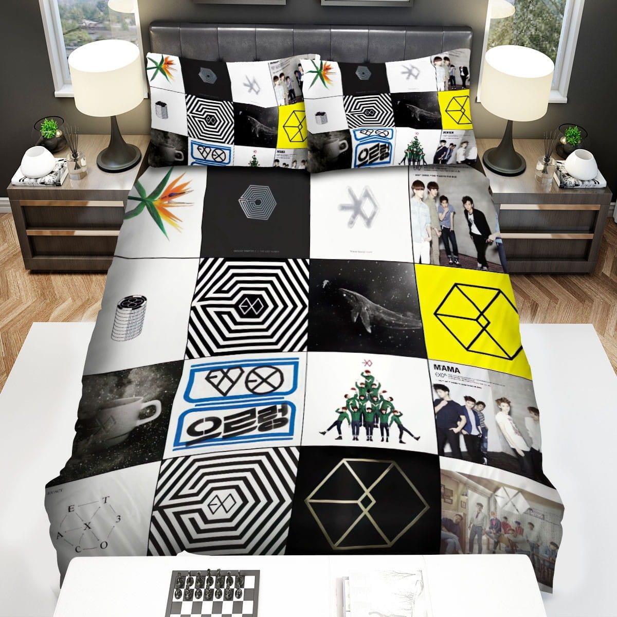 Exo Albums Bedding Sets Duvet Cover, Flatsheet, Pillowcases Perfect Gift For Fans