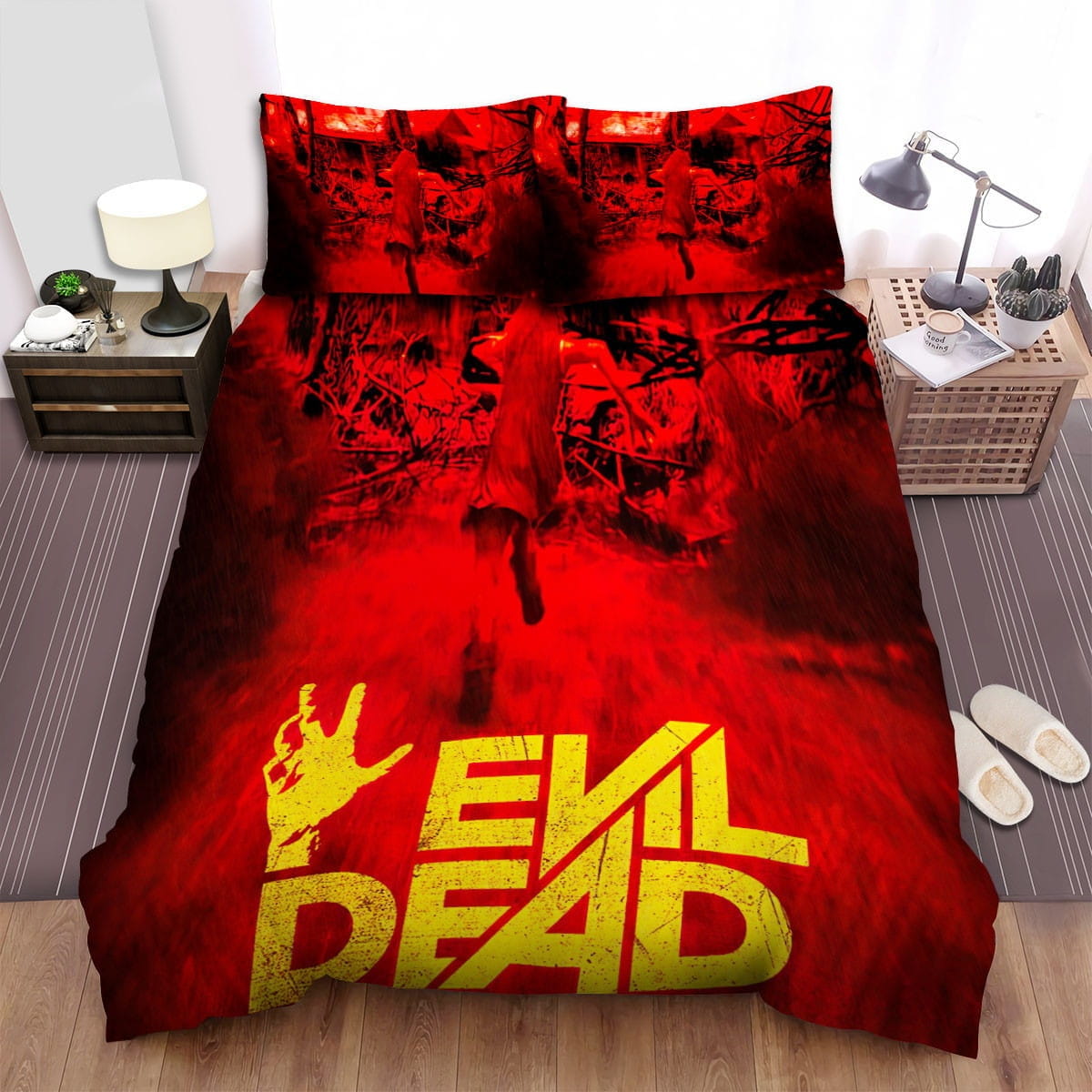 Evil Dead Movie Poster Decorative Bedding Sets with Duvet Cover, Flatsheet, Pillowcases