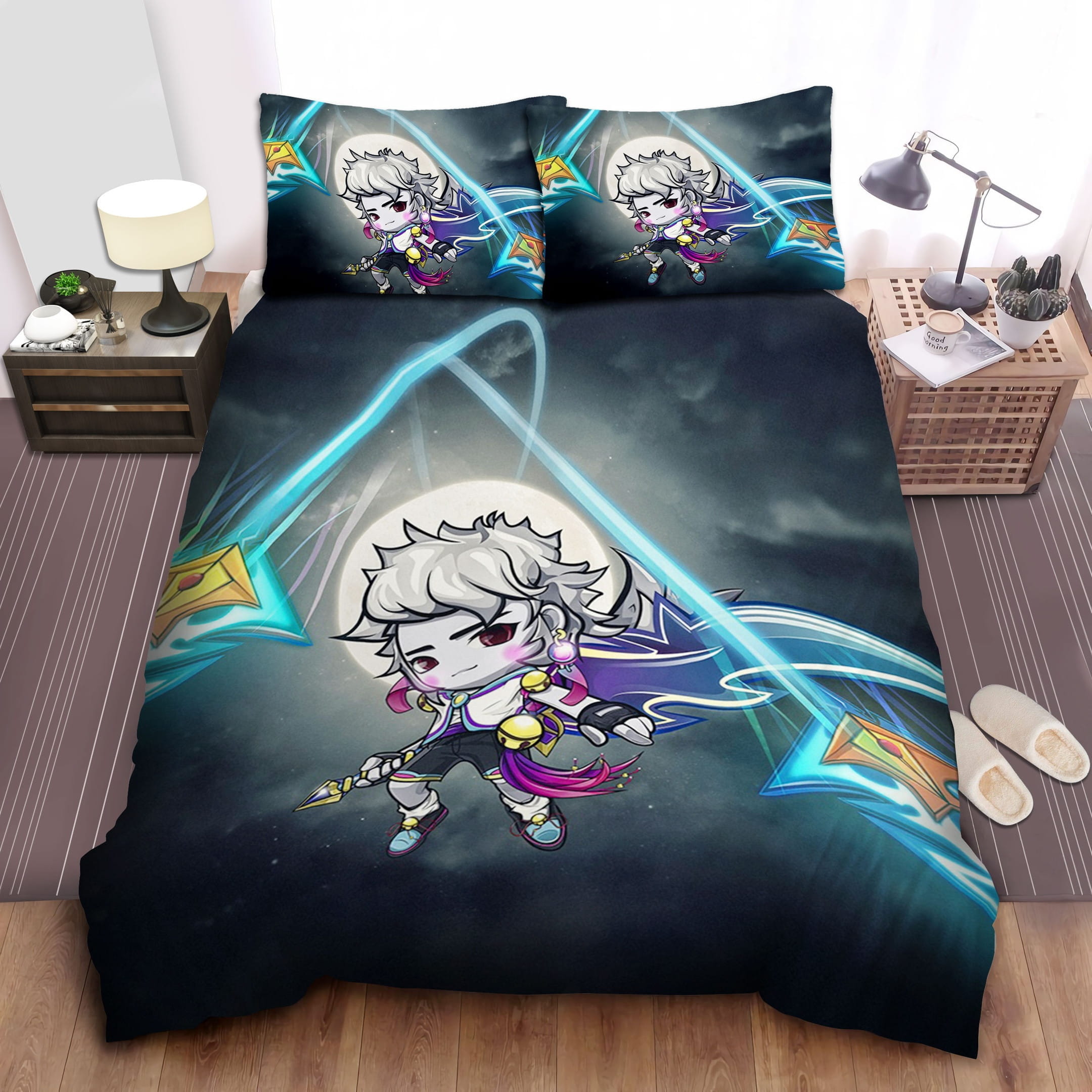 Evil Kaiyoon Maplestory Decorative Bedding Sets with Duvet Cover, Flatsheet, Pillowcases