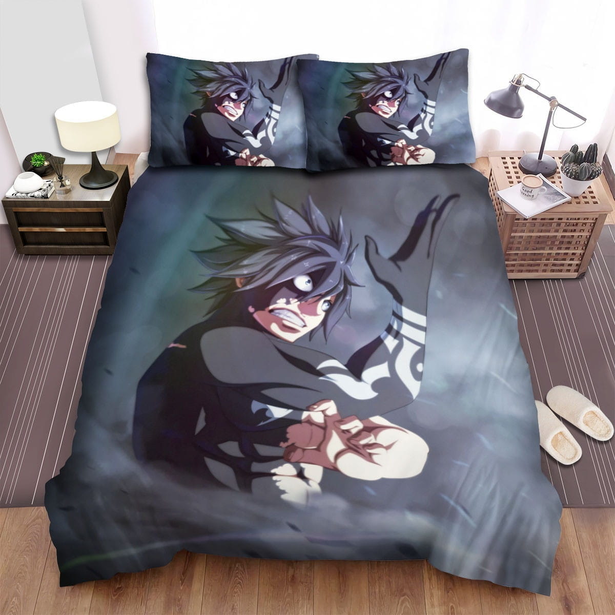 Fairy Tail Characters Gray Bedding Sets Duvet Cover, Flatsheet, Pillowcases Perfect Gift For Fans