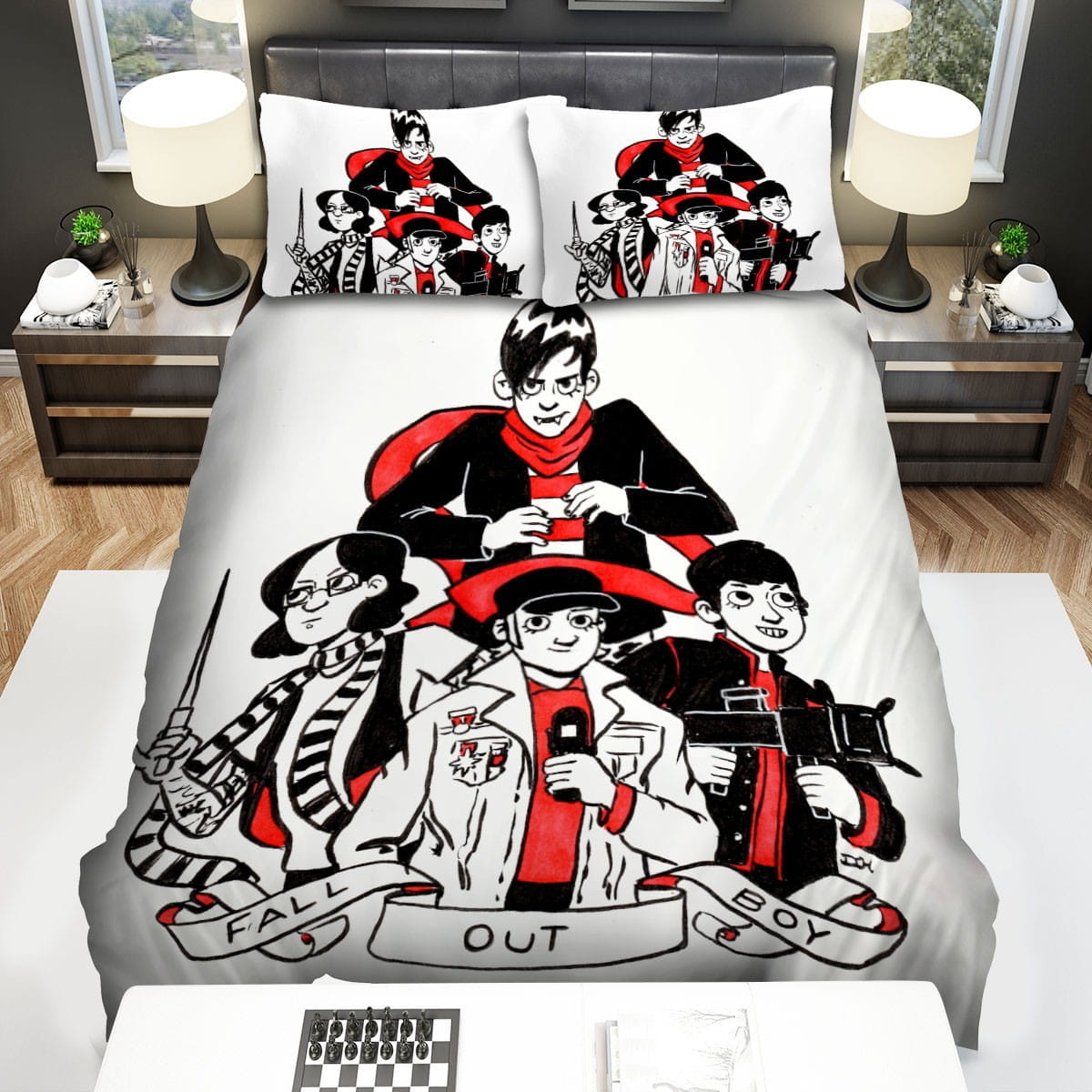 Fall Out Boy Art Print Bedding Sets Duvet Cover, Flatsheet, Pillowcases For Every Bedroom