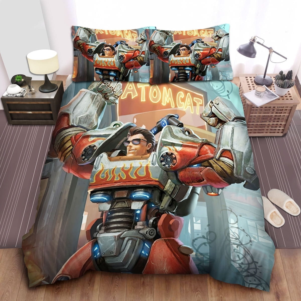 Fallout Atom Cat Bedding Sets Duvet Cover, Flatsheet, Pillowcase For Your Lover