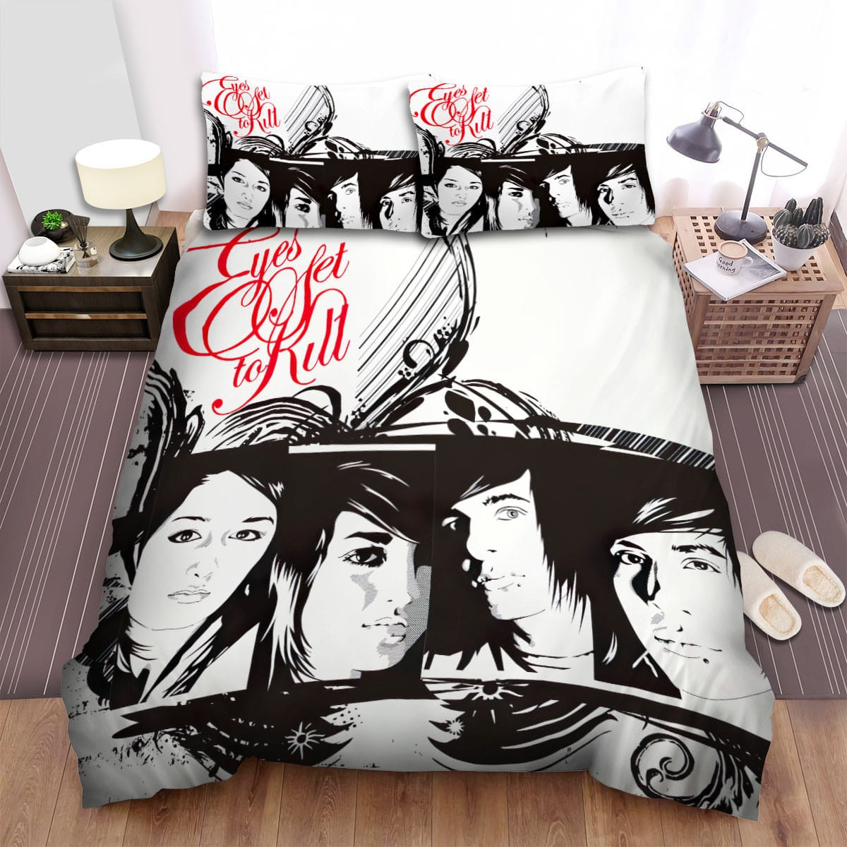 Eyes Set To Kill Band Bedding Sets, Flatsheet Gift For Wife, Husband, Besties