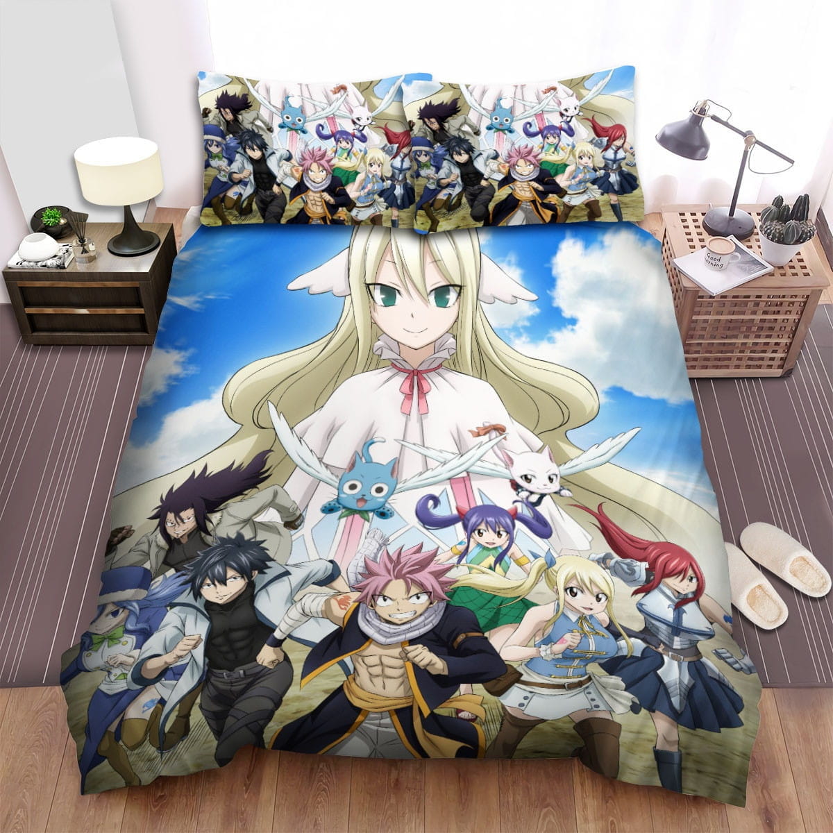 Fairy Tail Characters Decorative Bedding Sets with Duvet Cover, Flatsheet, Pillowcases