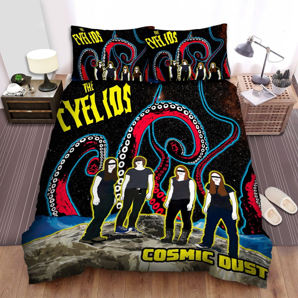 Eyelid Octopus Bedding Sets, Flatsheet Gift For Wife, Husband, Besties