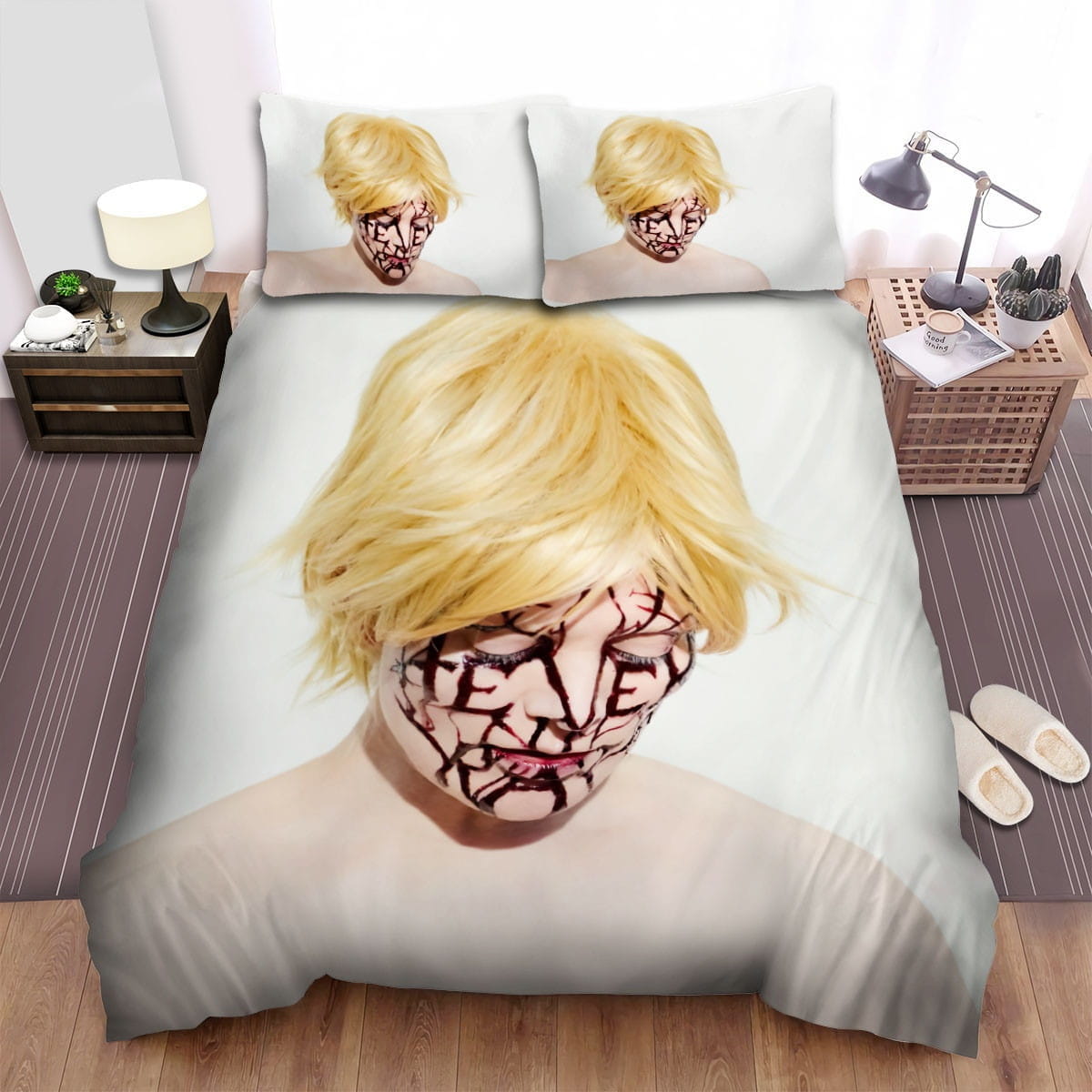 Fever Ray White Background Bedding Set, Gift For Christmas, Birthday, Thanksgiving