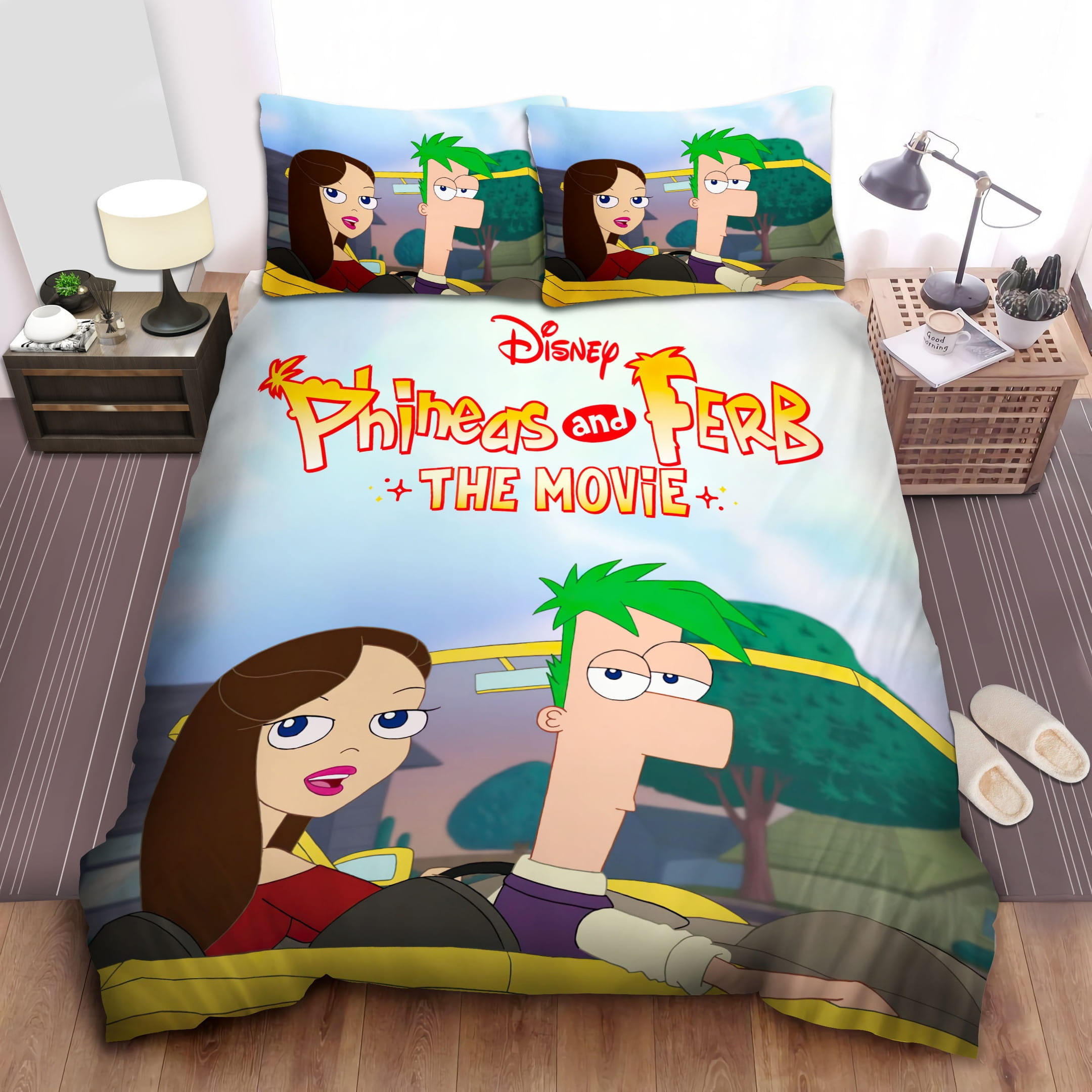 Ferb And Vanessa Bedding Sets, Flatsheet Gift For Christmas, Thanksgiving, Halloween