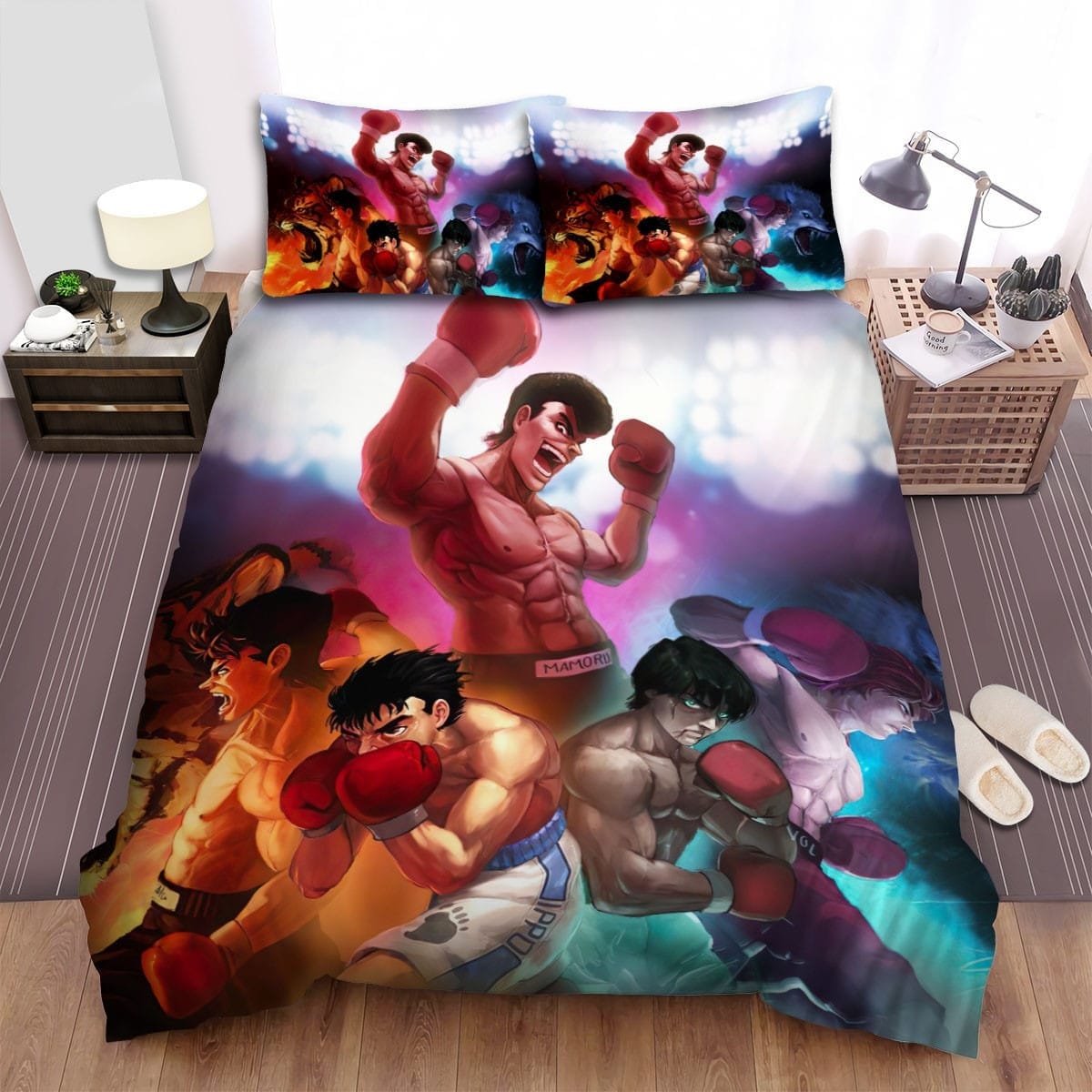 Fighting Spirit Tiger Wolf Bedding Sets, Flatsheet Gift For Christmas, Thanksgiving, Halloween