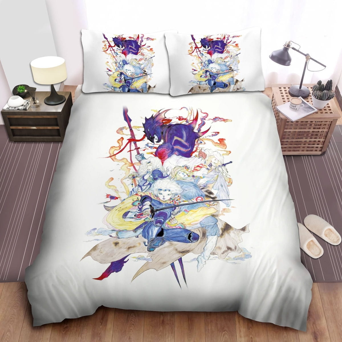 Final Fantasy Fanart Bedding Set, Gift For Christmas, Birthday, Thanksgiving
