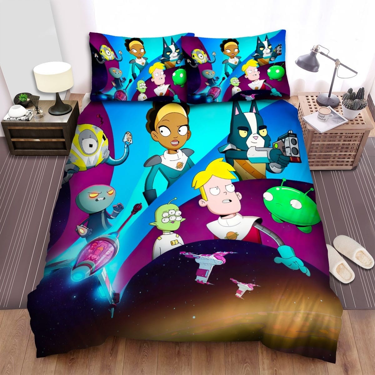 Final Space Wallpaper Art Bedding Sets Duvet Cover, Flatsheet, Pillowcase For Your Lover