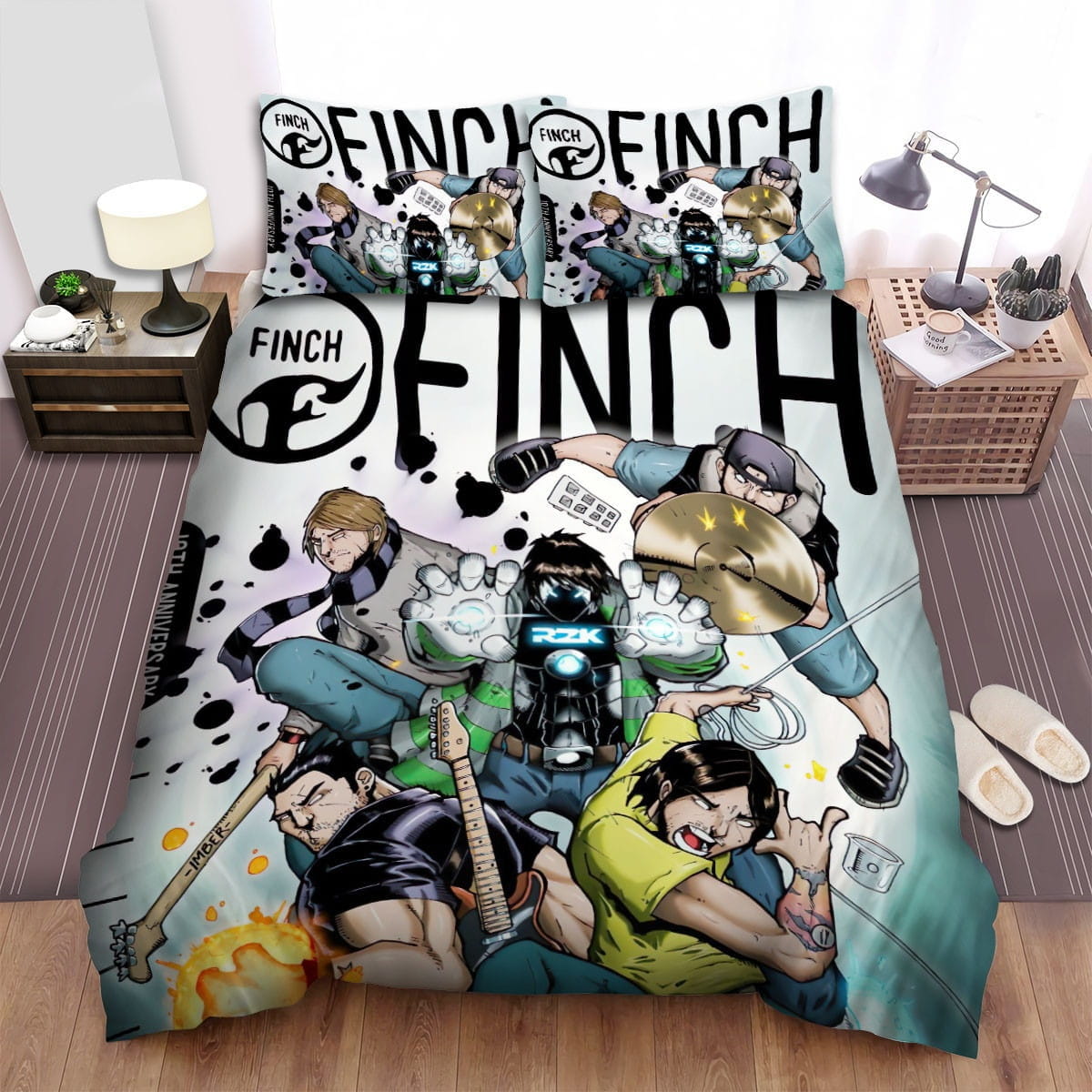 Finch Decorative Bedding Sets with Duvet Cover, Flatsheet, Pillowcases
