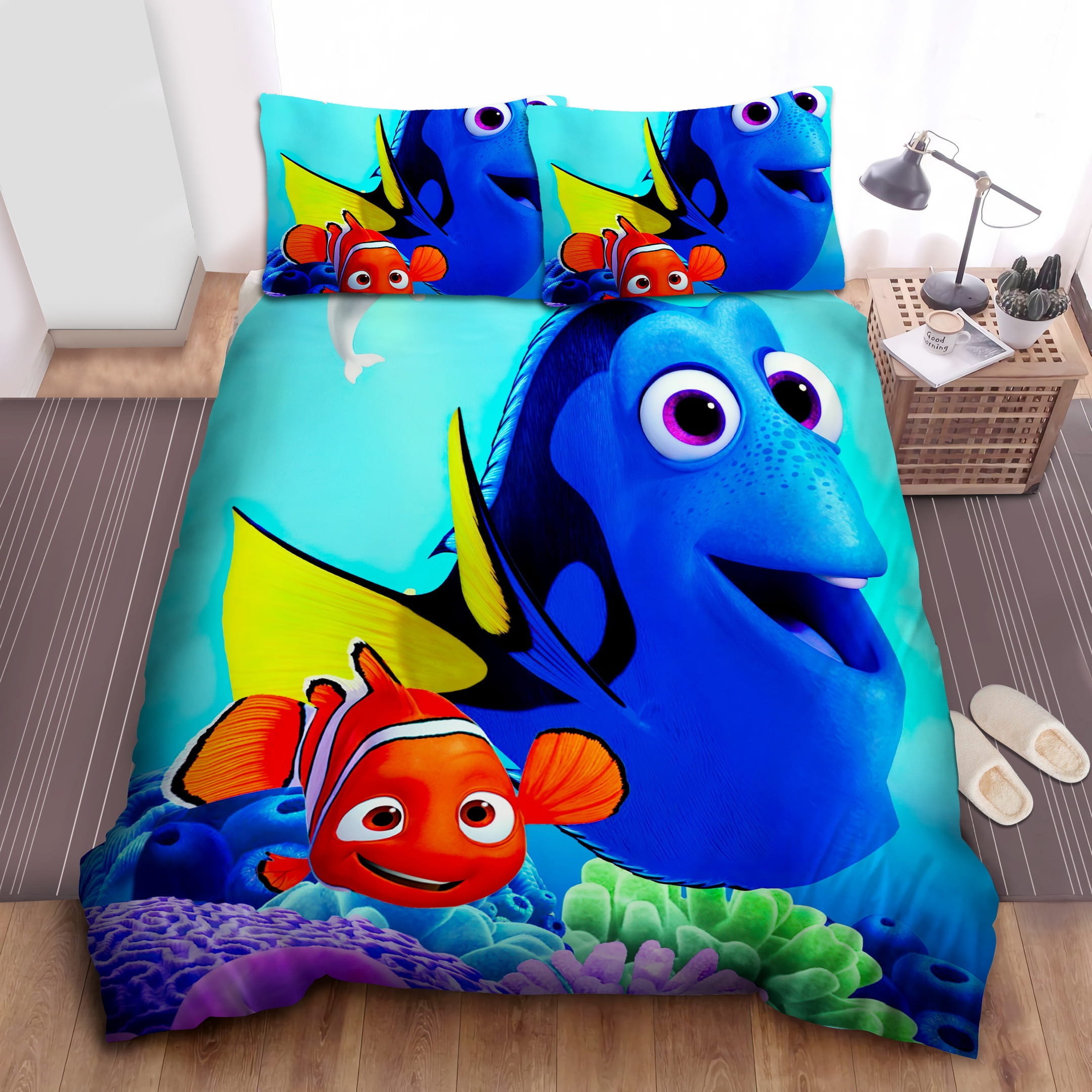 Finding Dory Movie Poster Bedding Sets, Flatsheet Gift For Wife, Husband, Besties