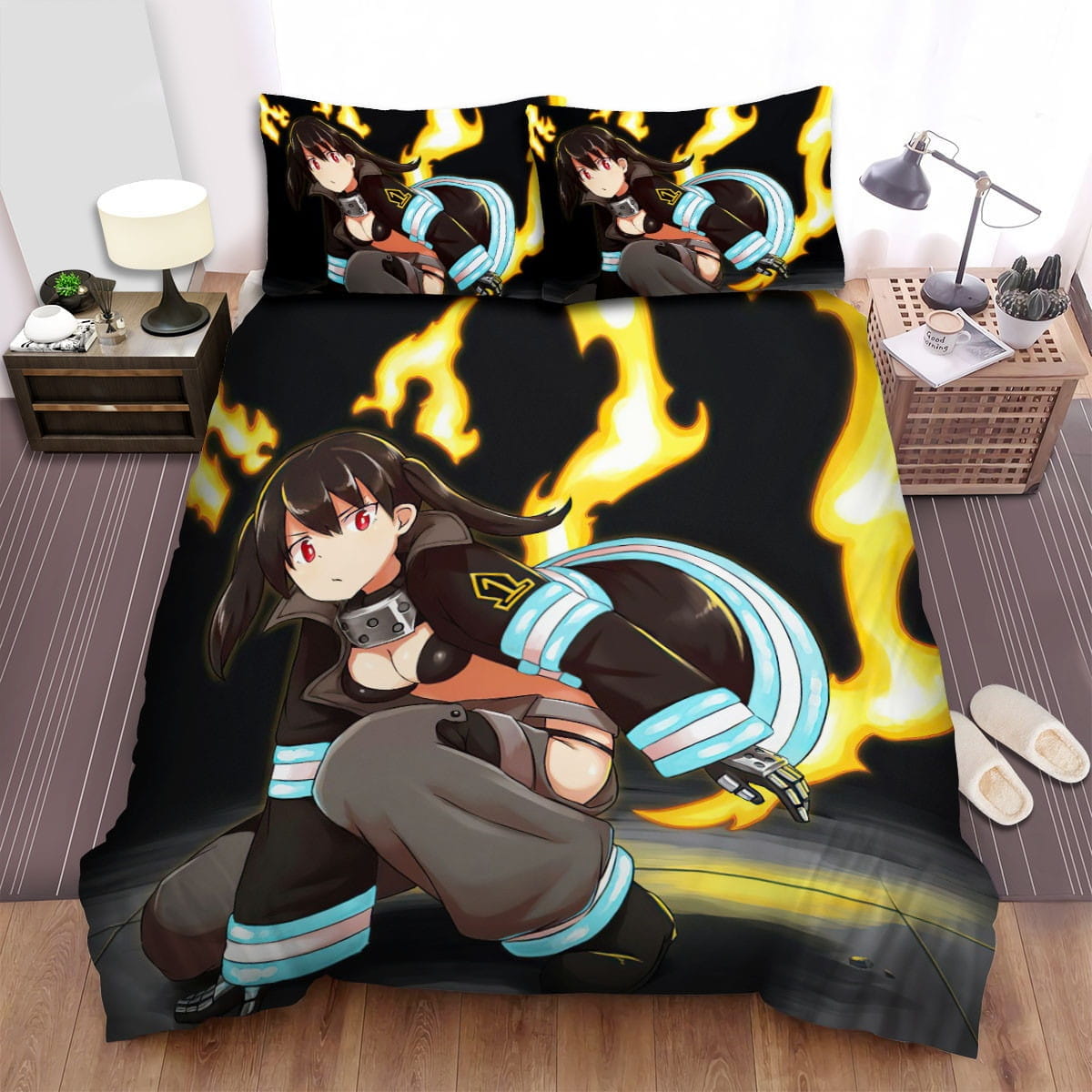 Fire Force Anime Art 27 Bedding Set, Gift For Christmas, Birthday, Thanksgiving