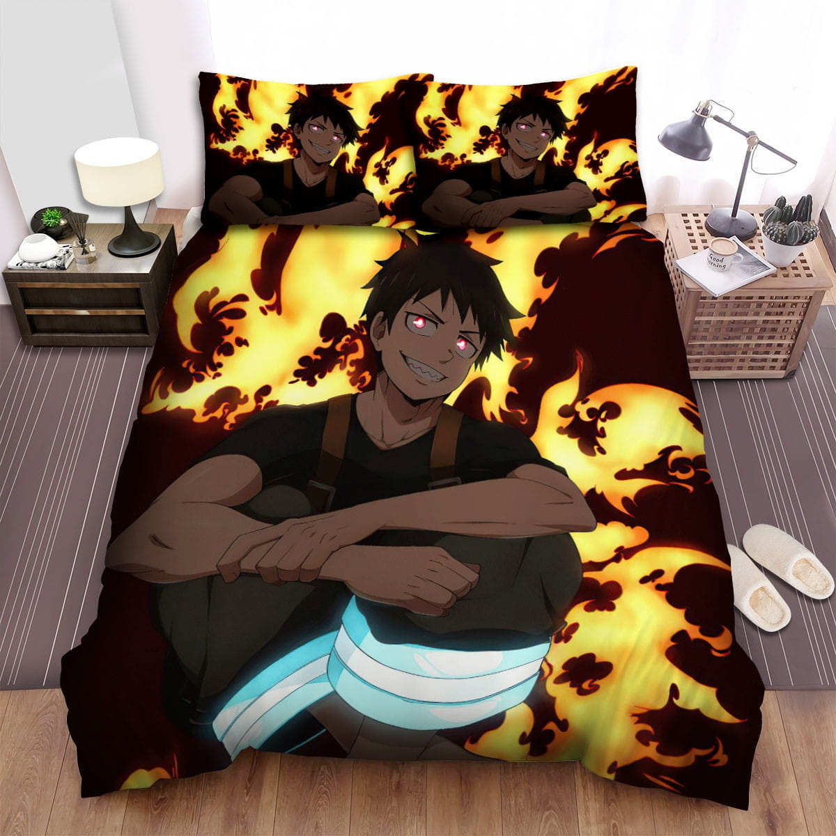 Fire Force Anime Art 23 Bedding Sets Duvet Cover, Flatsheet, Pillowcases Perfect Gift For Fans