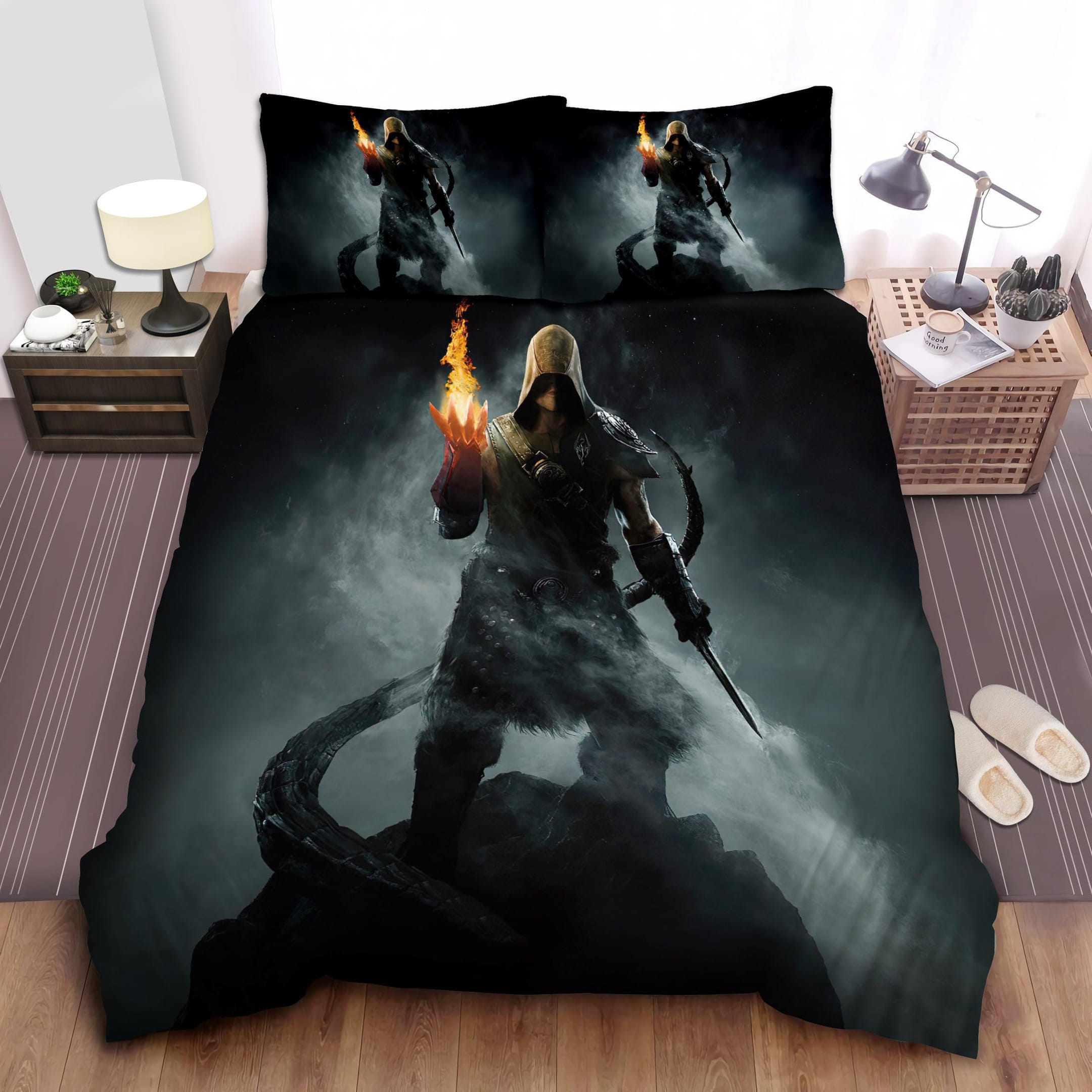 Fire Spelling Bedding Sets Duvet Cover, Flatsheet, Pillowcases Perfect Gift For Fans