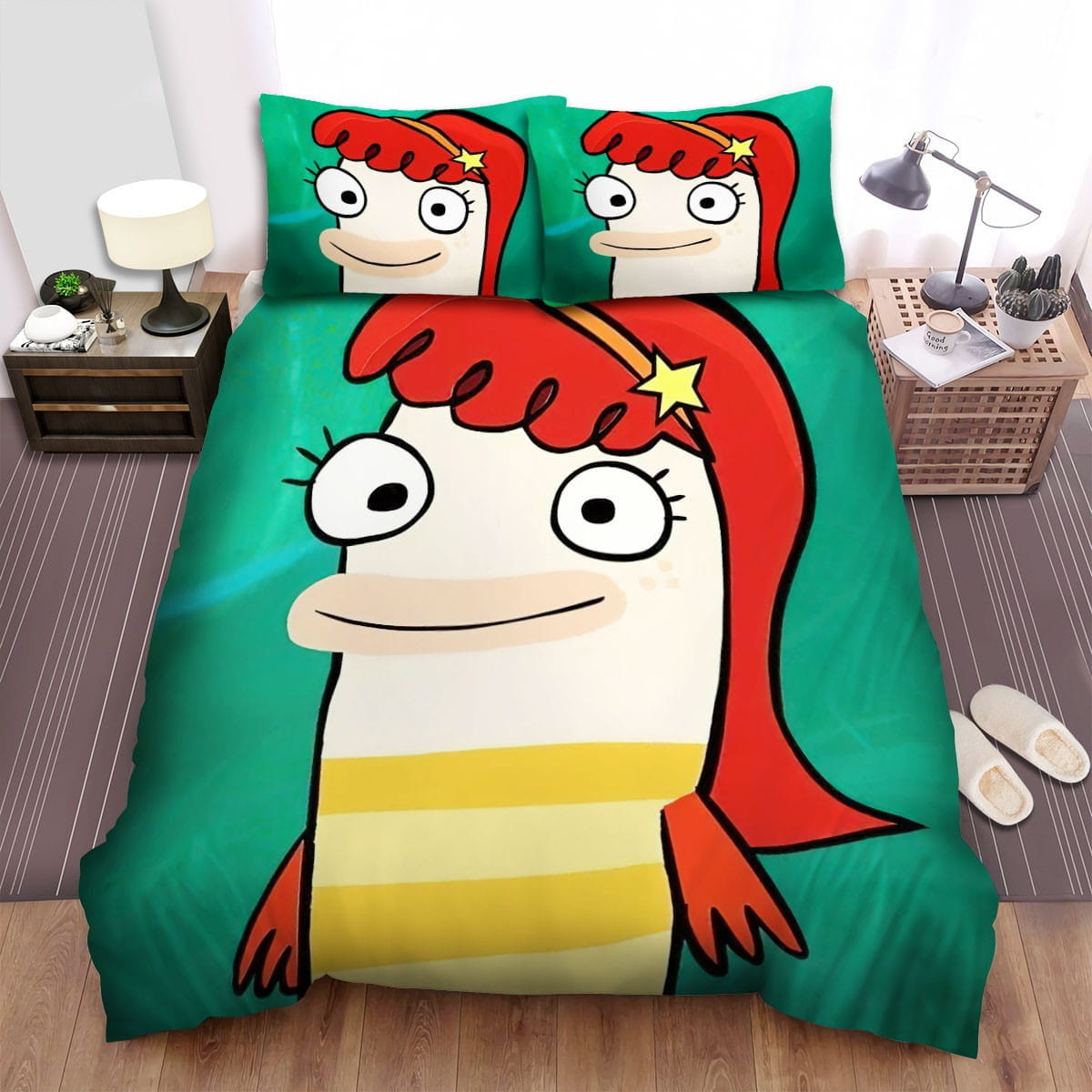 Fish Hooks Bea Bedding Sets, Flatsheet Gift For Wife, Husband, Besties