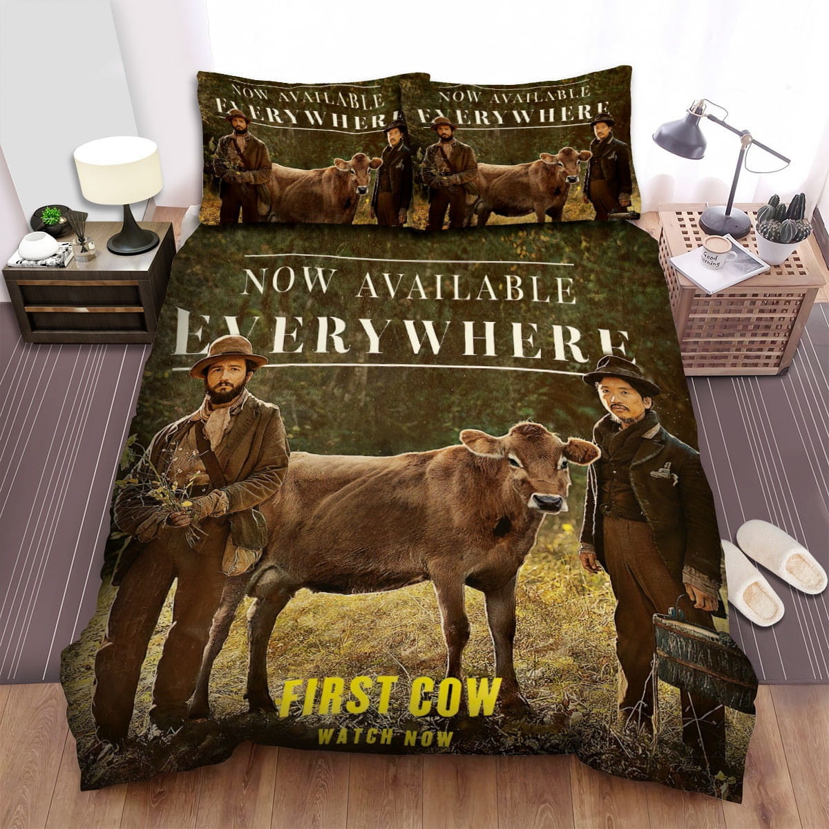 First Cow (2019) Bedding Sets, Flatsheet Gift For Christmas, Thanksgiving, Halloween