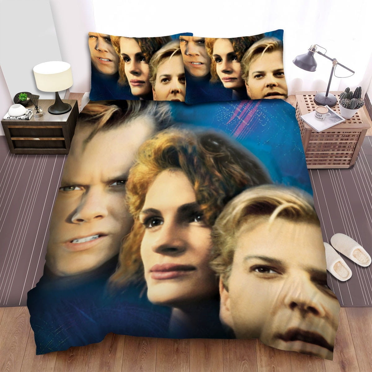 Flatliners Heads Two Decorative Bedding Sets with Duvet Cover, Flatsheet, Pillowcases