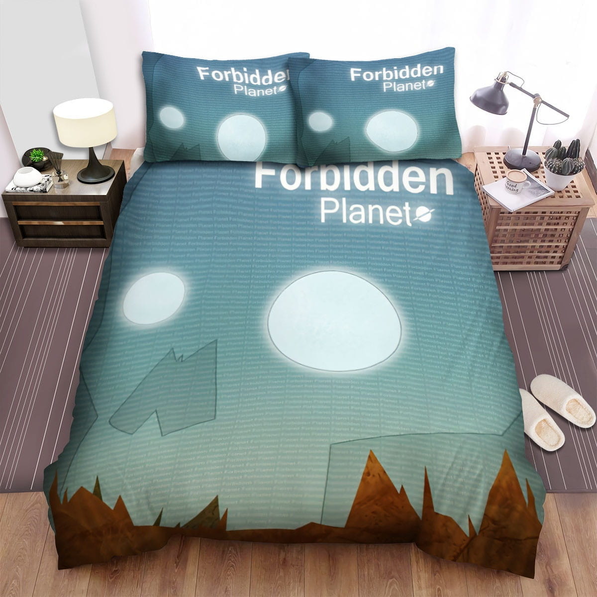 Forbidden Planet The Moon Bedding Sets, Flatsheet Gift For Wife, Husband, Besties