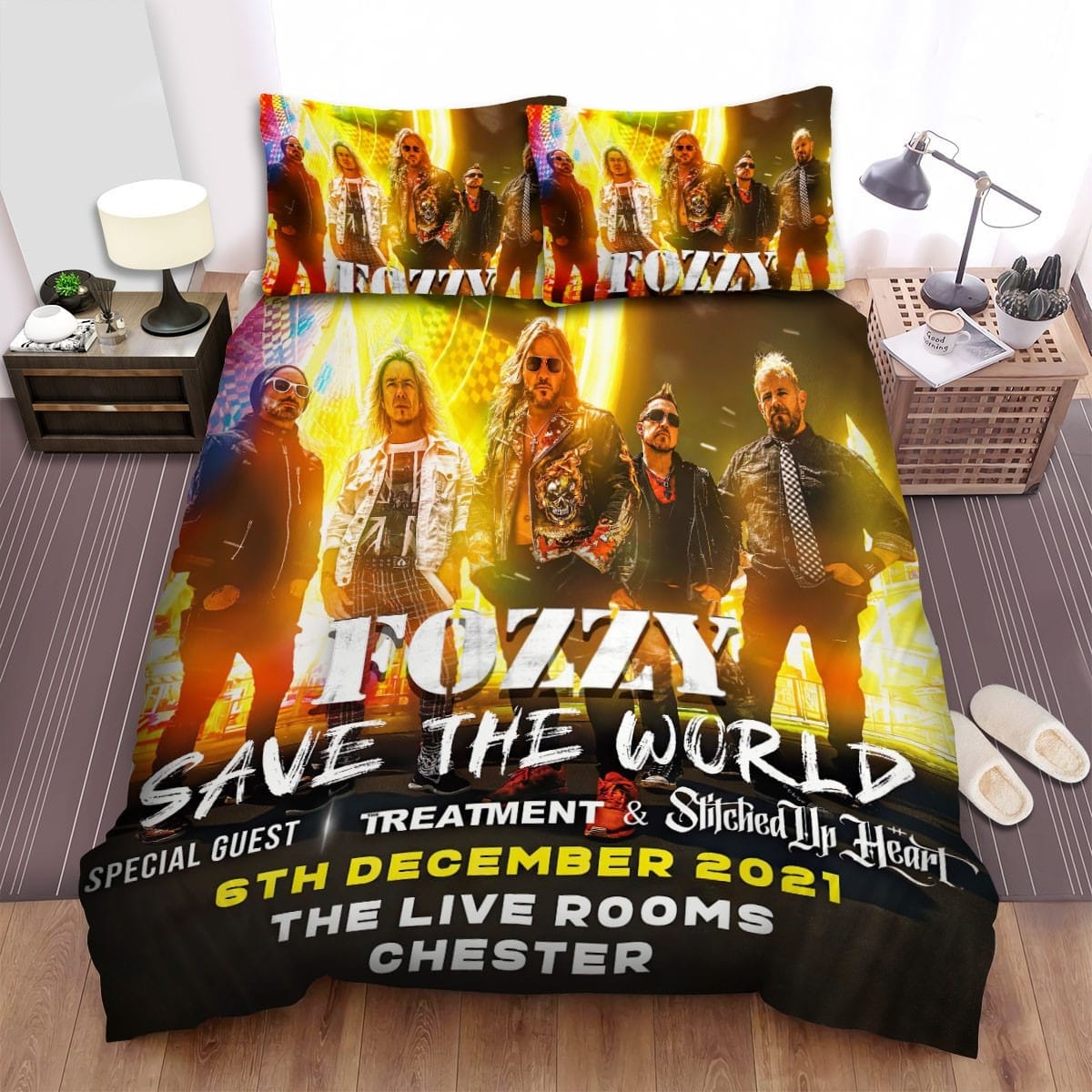 Fozzy Music Live Show Bedding Sets, Flatsheet Gift For Wife, Husband, Besties