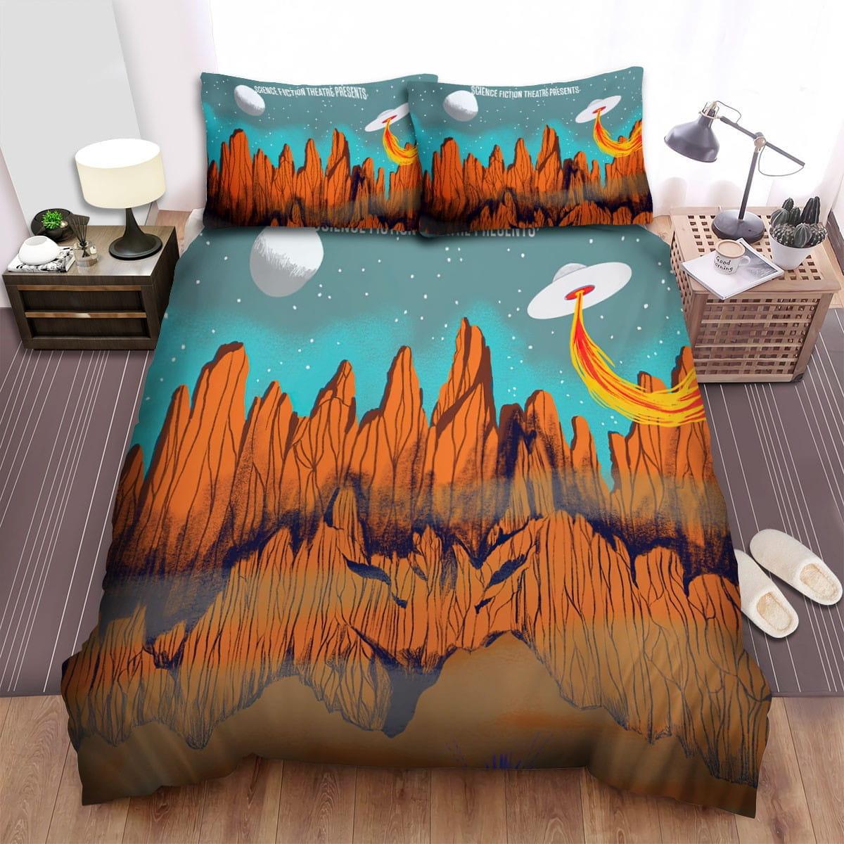 Forbidden Planet Movie Art Bedding Sets, Flatsheet Gift For Wife, Husband, Besties