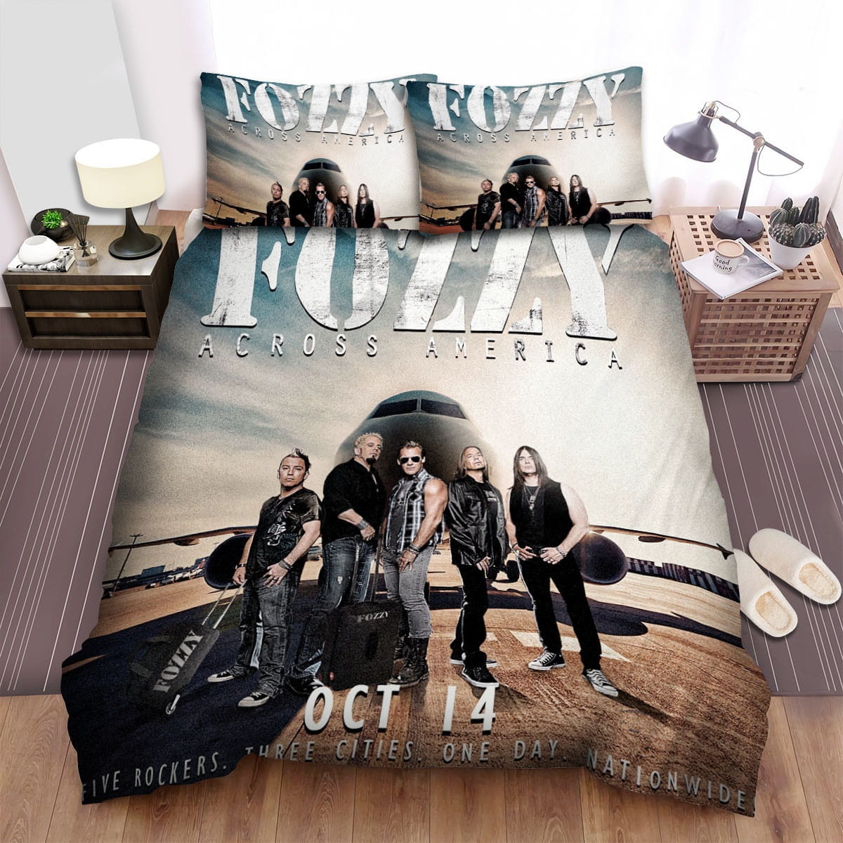 Fozzy Music Across America Decorative Bedding Sets with Duvet Cover, Flatsheet, Pillowcases