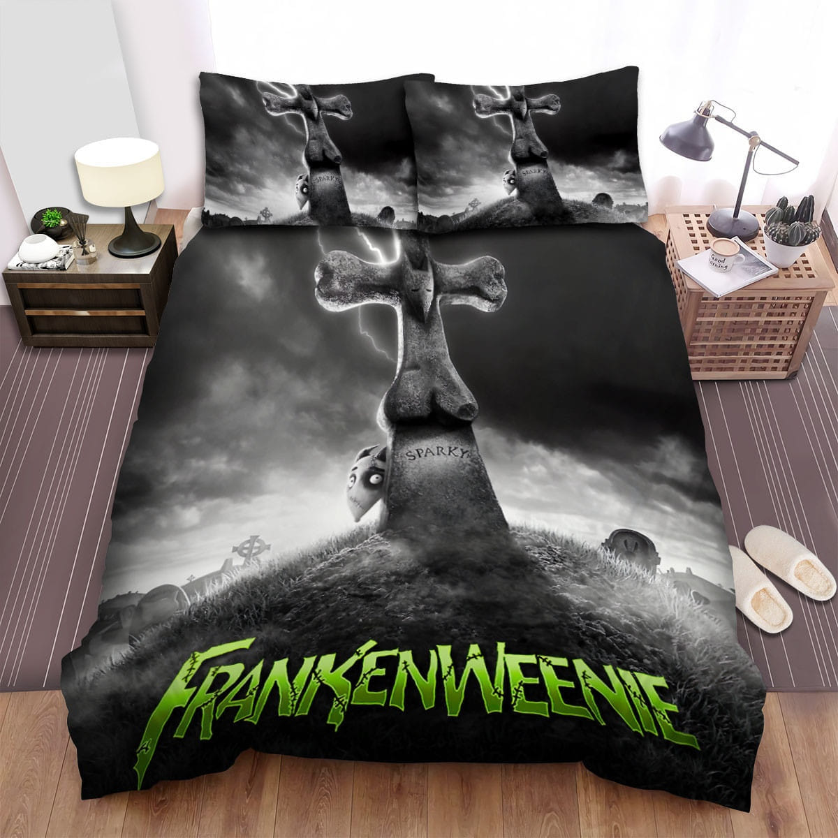 Frankenweenie Lightning Decorative Bedding Sets with Duvet Cover, Flatsheet, Pillowcases