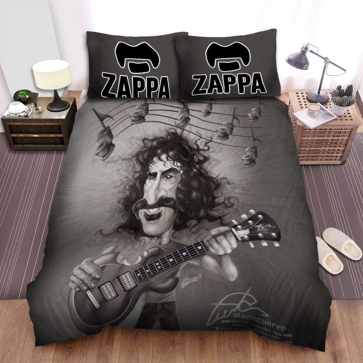 Frank Zappa Decorative Bedding Sets with Duvet Cover, Flatsheet, Pillowcases