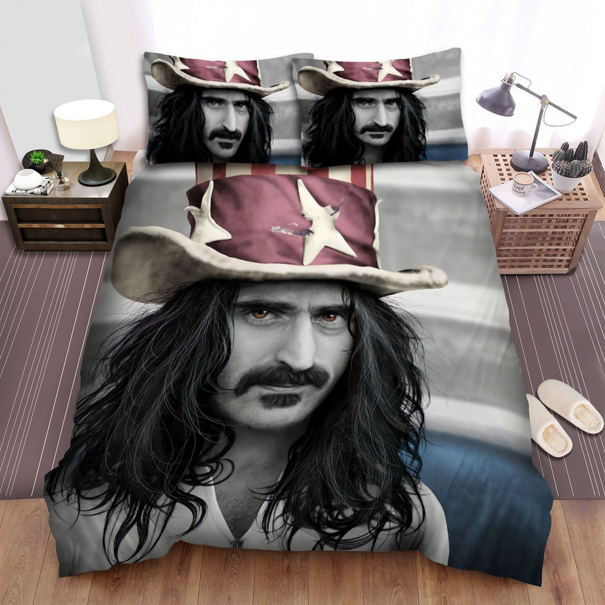 Frank Zappa Hat Bedding Sets Duvet Cover, Flatsheet, Pillowcases For Every Bedroom