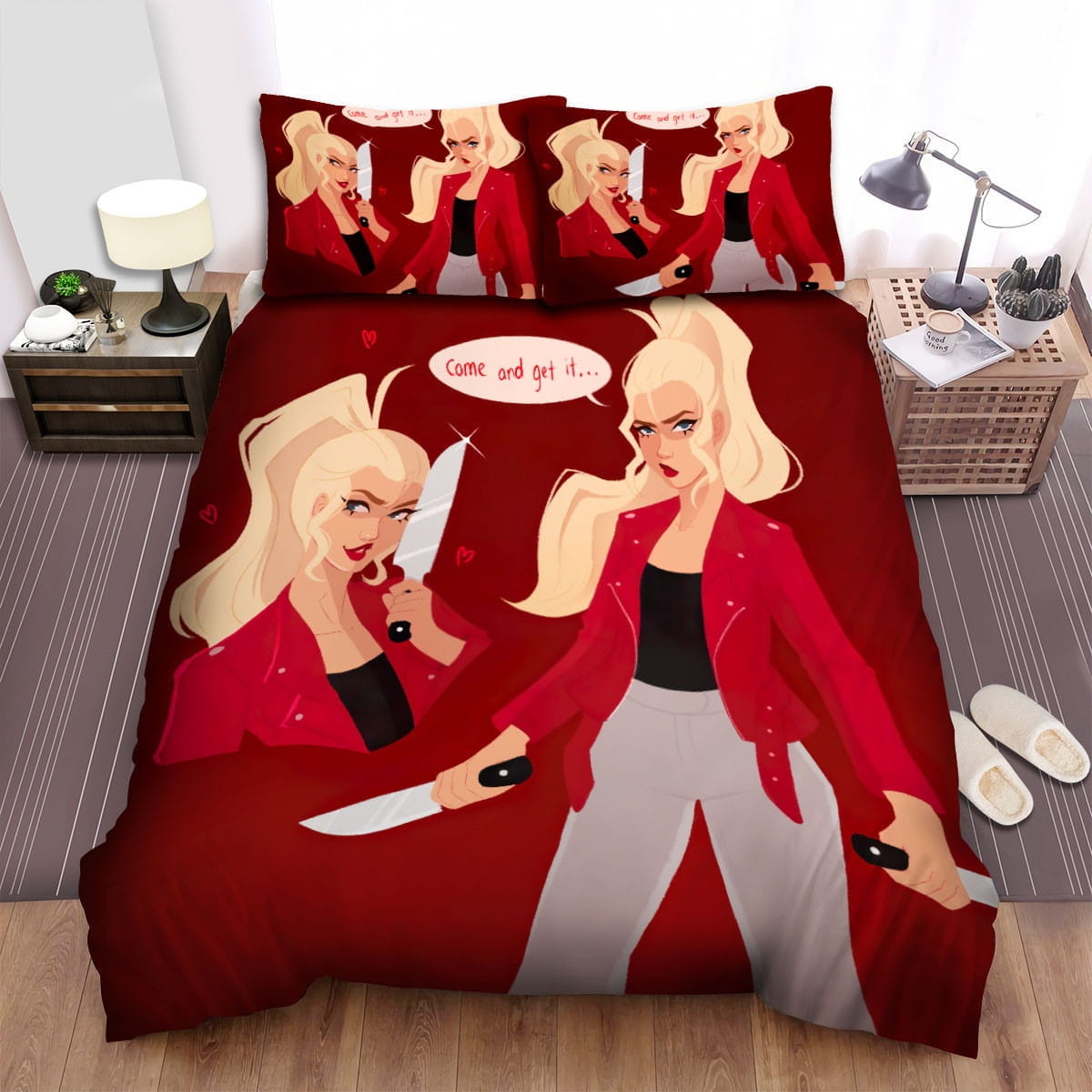 Freaky Come And Get It Decorative Bedding Sets with Duvet Cover, Flatsheet, Pillowcases
