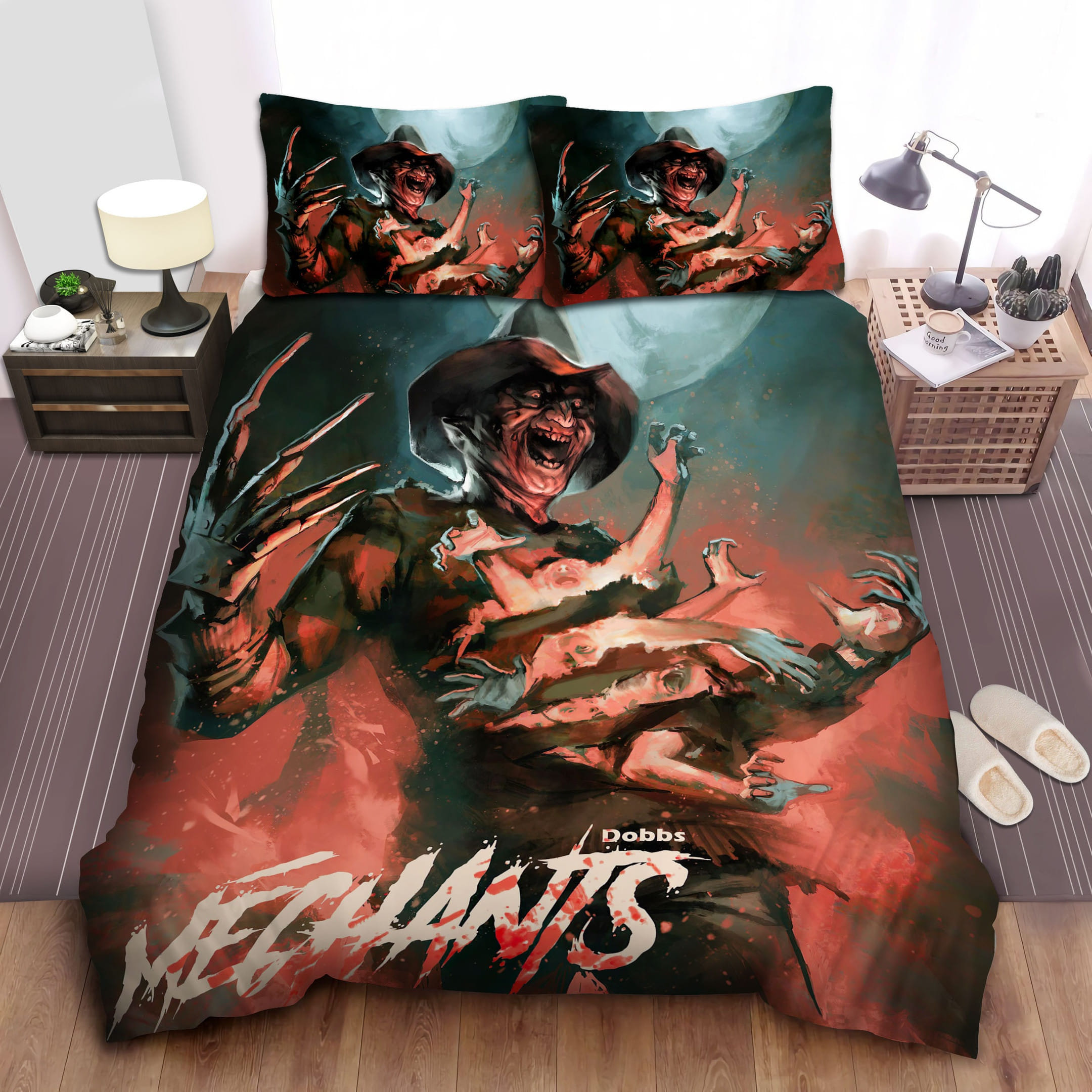 Freddy Krueger Mechants Bedding Set, Gift For Christmas, Birthday, Thanksgiving