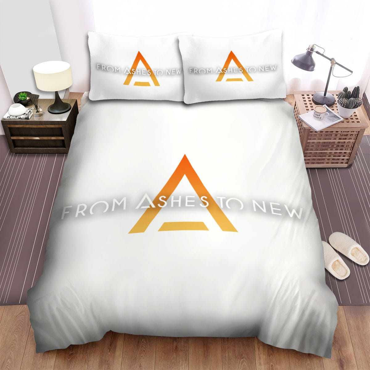 From Ashes To New Logo Bedding Sets Duvet Cover, Flatsheet, Pillowcases Perfect Gift For Fans
