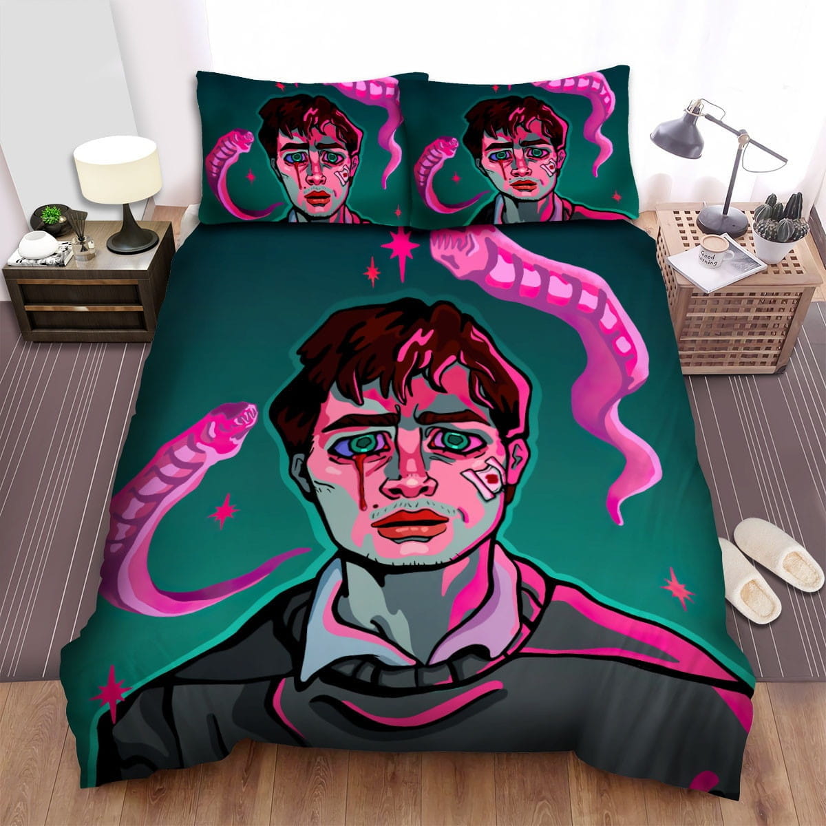 From Beyond Worm Bedding Sets, Flatsheet Gift For Wife, Husband, Besties