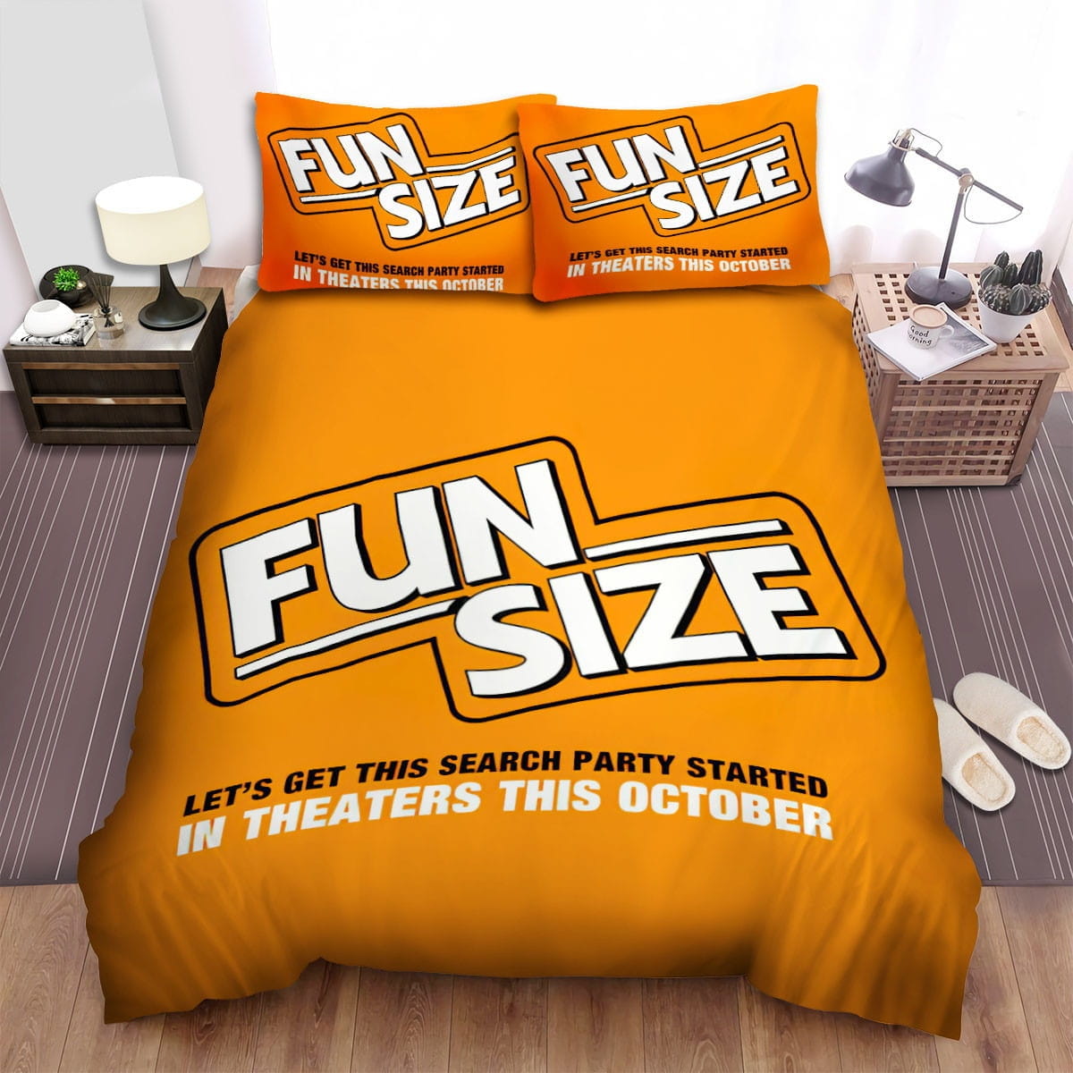 Fun Size Yellow Background Bedding Sets Duvet Cover, Flatsheet, Pillowcase For Your Lover