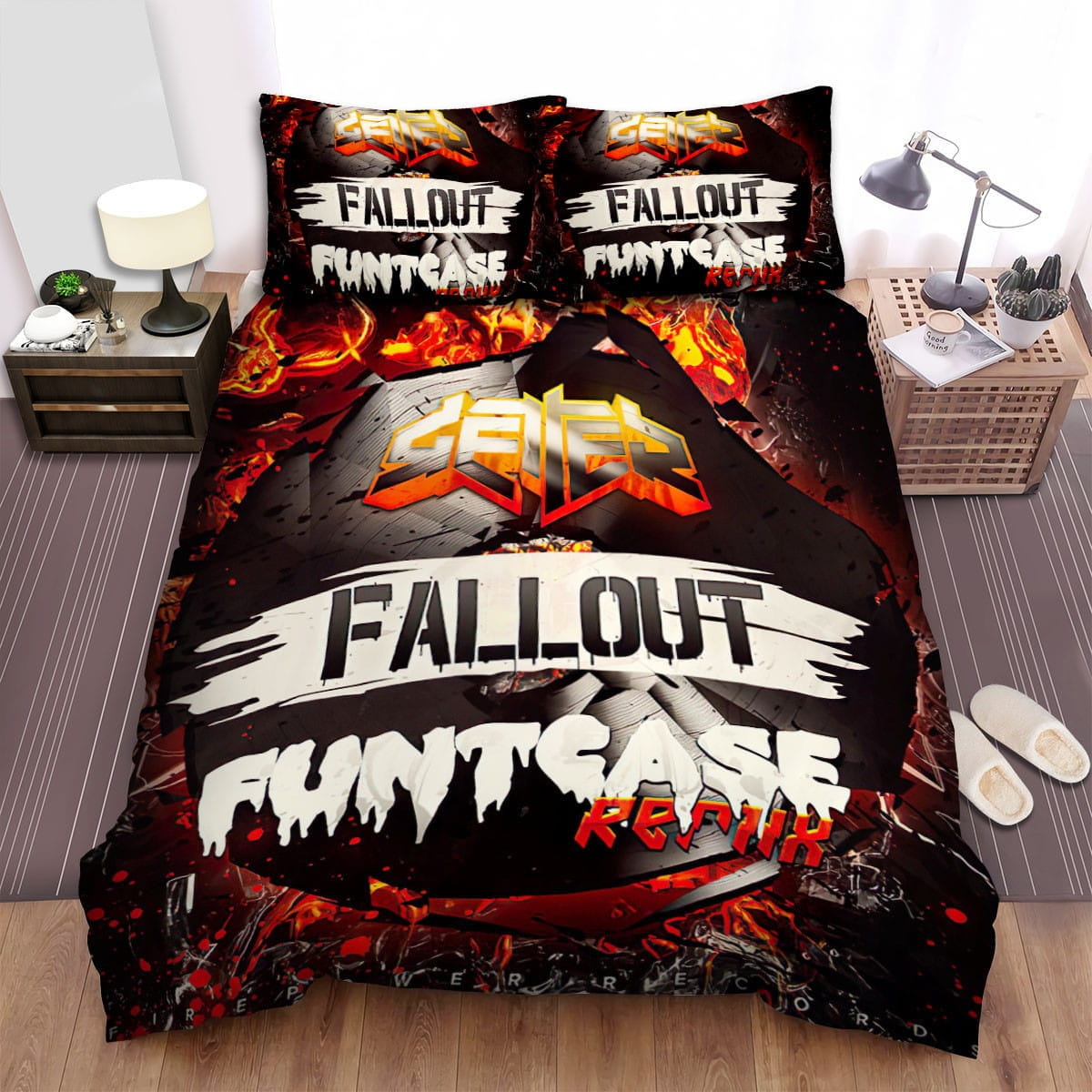 Funtcase Fallout Bedding Sets Duvet Cover, Flatsheet, Pillowcases Perfect Gift For Fans