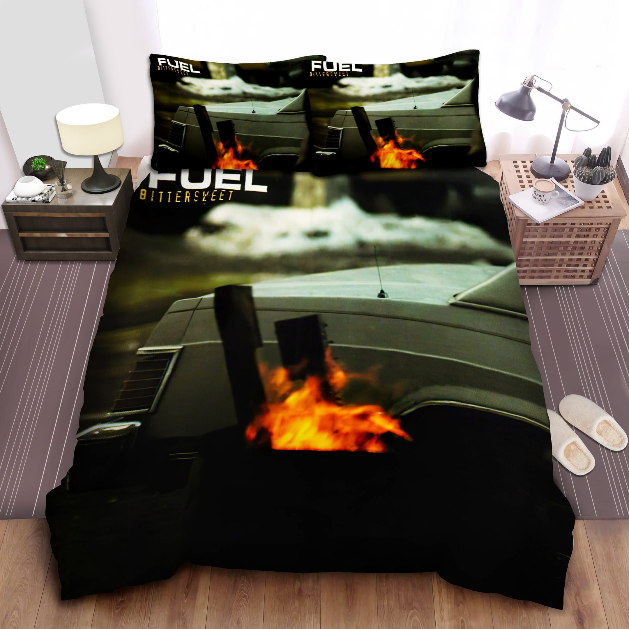 Fuel Burning Car Decorative Bedding Sets with Duvet Cover, Flatsheet, Pillowcases