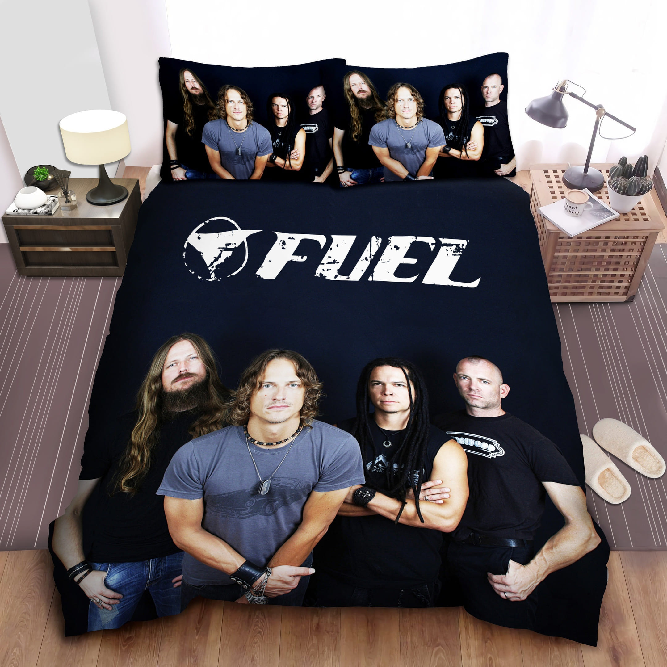 Fuel Black Background Bedding Sets Duvet Cover, Flatsheet, Pillowcase For Your Lover