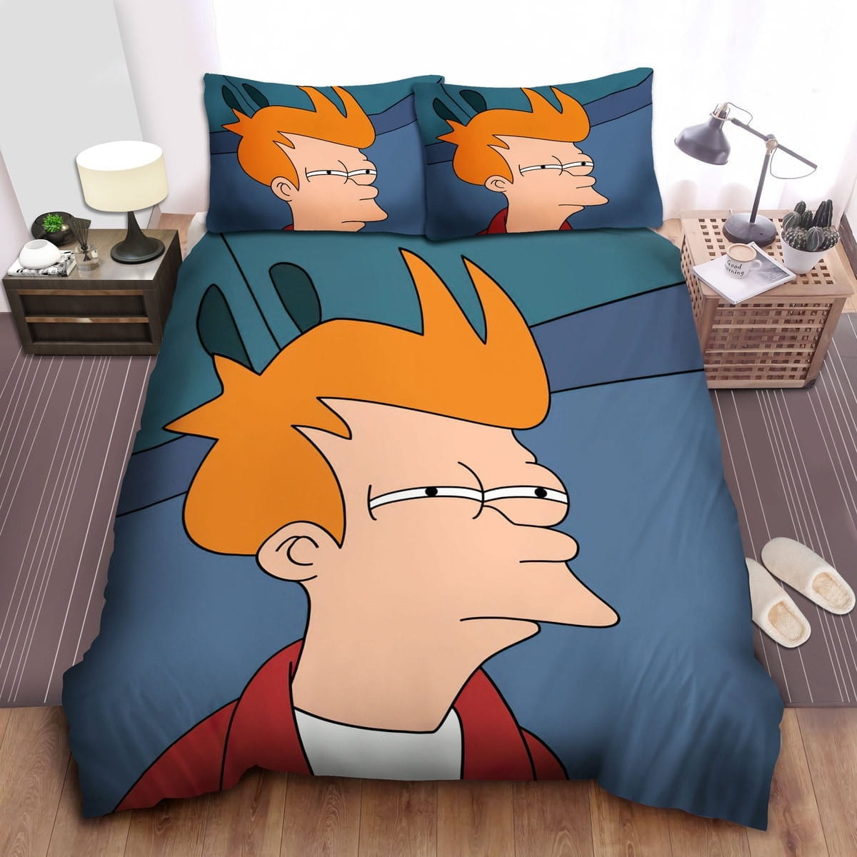 Futurama Philip Meme Bedding Sets, Flatsheet Gift For Christmas, Thanksgiving, Halloween