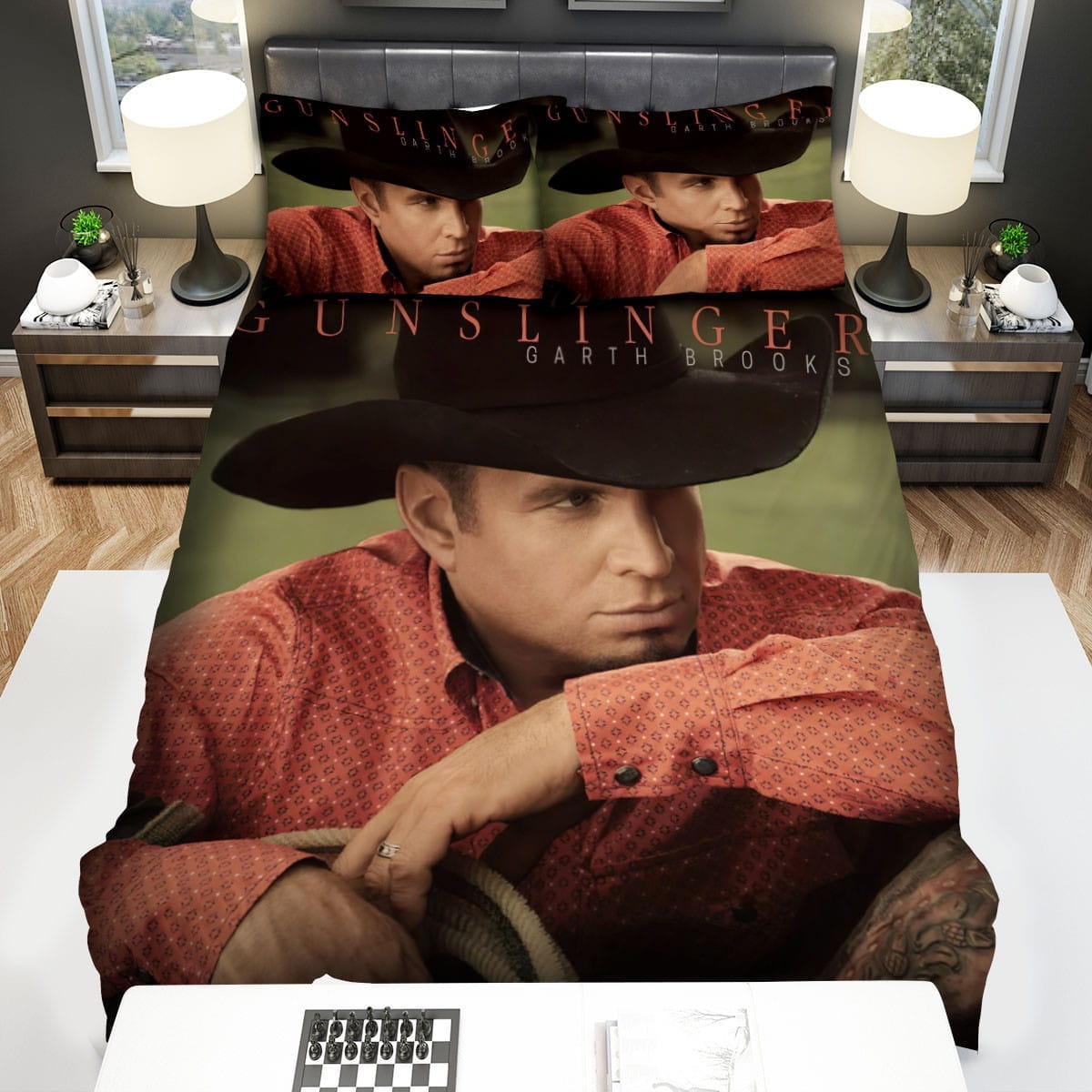Garth Brooks Gunslinger Decorative Bedding Sets with Duvet Cover, Flatsheet, Pillowcases