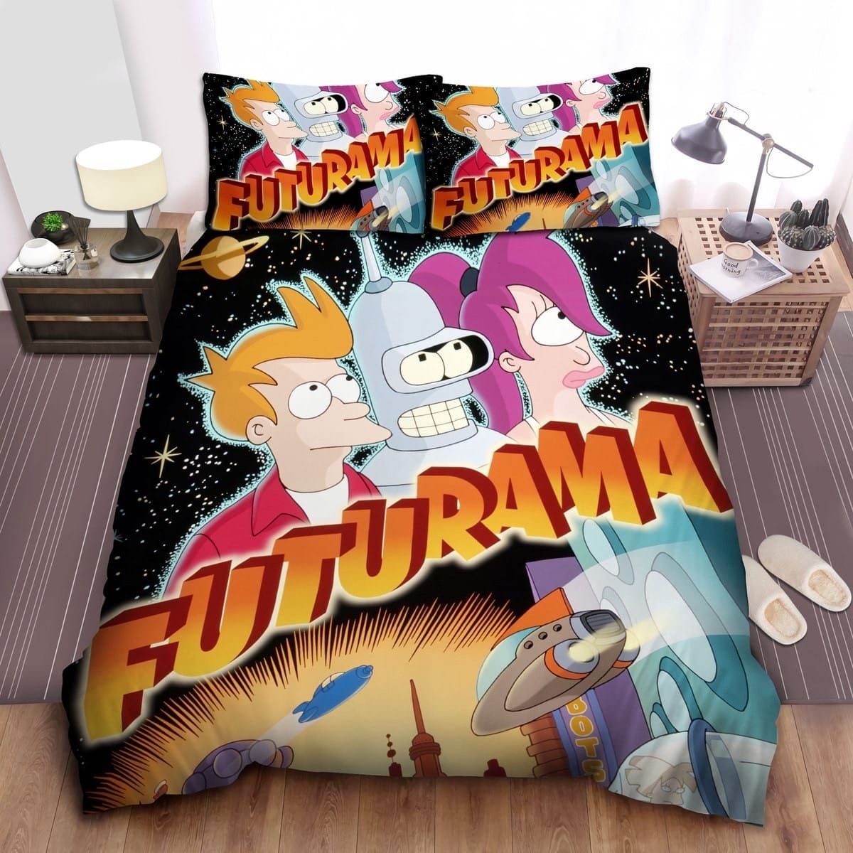 Futurama Future Story Bedding Sets, Flatsheet Gift For Wife, Husband, Besties