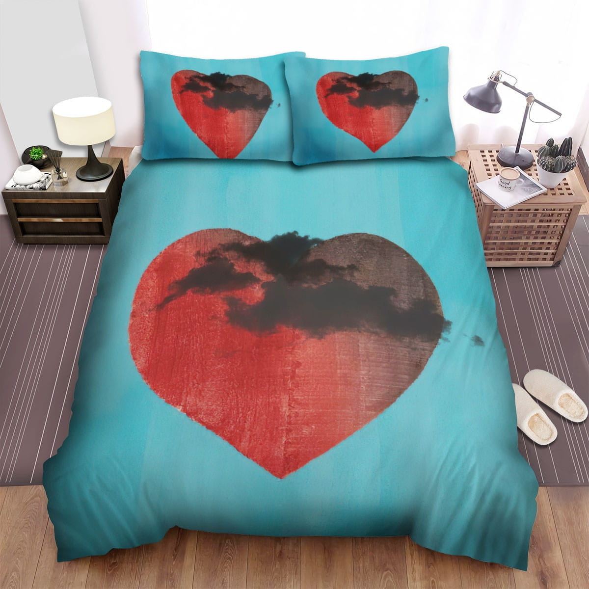 Gavin Degraw Heart Decorative Bedding Sets with Duvet Cover, Flatsheet, Pillowcases