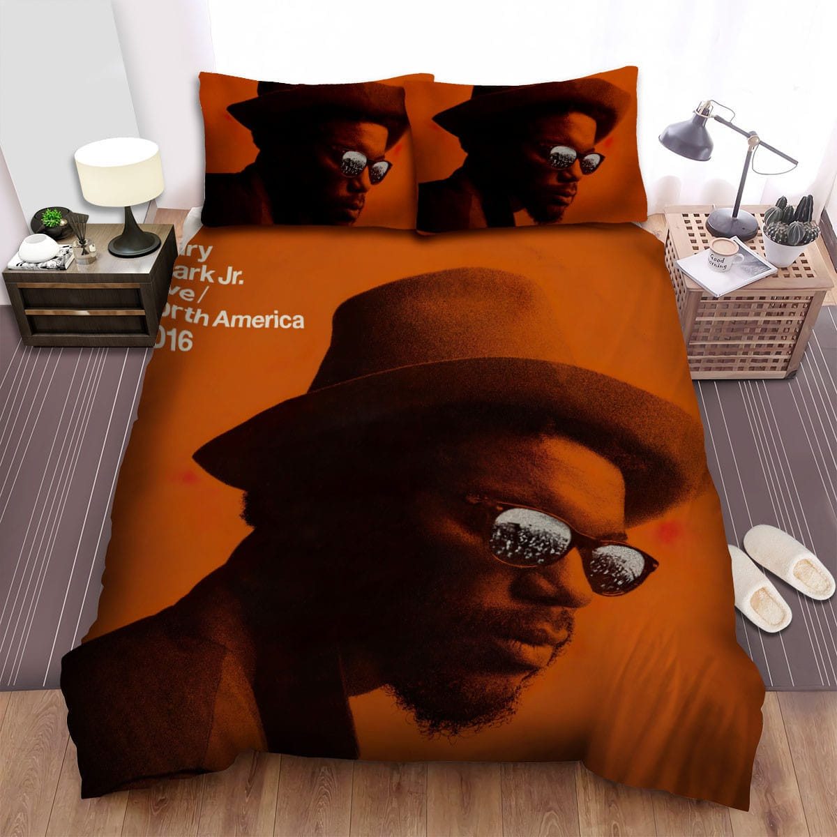 Gary Clark Jr. Orange Bedding Set, Gift For Christmas, Birthday, Thanksgiving